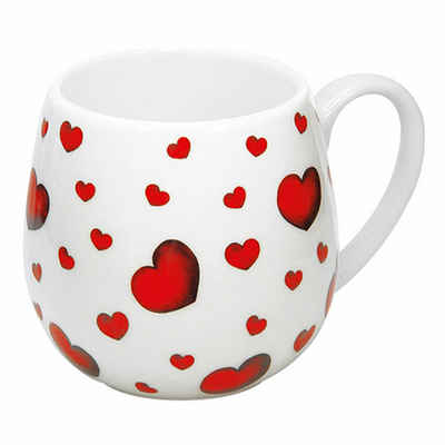 Könitz Becher Little Hearts Kuschelbecher 420 ml, Porzellan