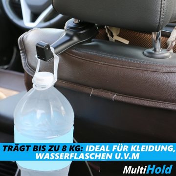 MAVURA Kleiderhaken Haken MultiHold Kopfstützenhalter Auto KFZ Kopfstützen Haken, Kleider Aufhänger Halterung Heckhaken Taschenhaken 4er