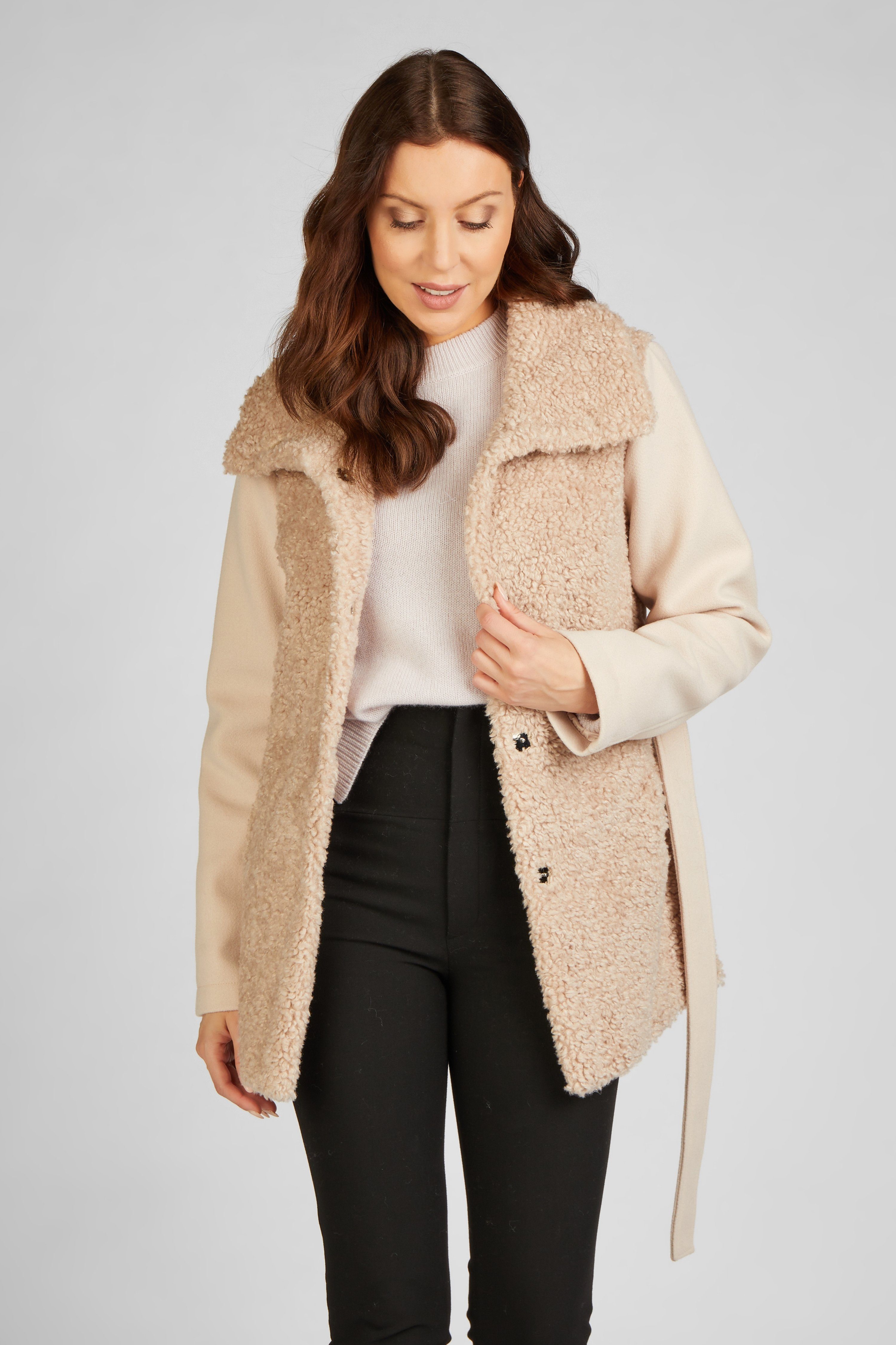 FUNK since 1776 Fellimitatjacke Jacke im Curlylamm-Look