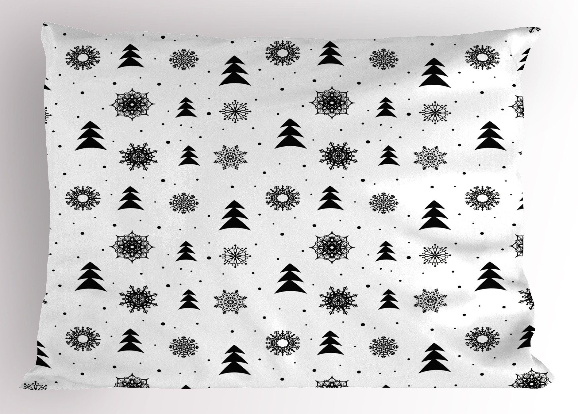 Kissenbezüge Dekorativer Standard King Size Gedruckter Kissenbezug, Abakuhaus (1 Stück), nordisch Weihnachten Pine Trees Ferien