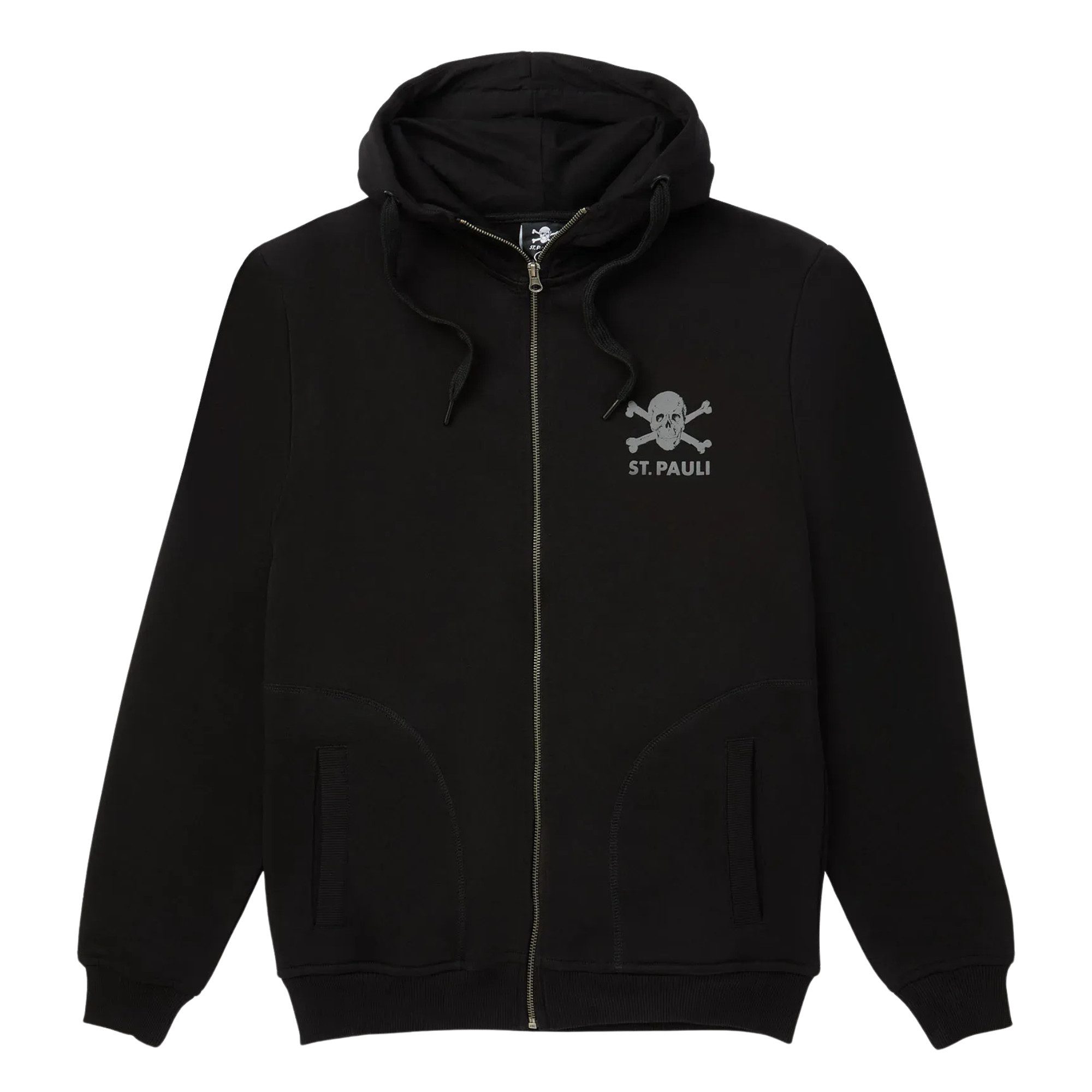 FC St. Pauli Kapuzensweatjacke FC St. Pauli - Kapuzenjacke Totenkopf - schwarz