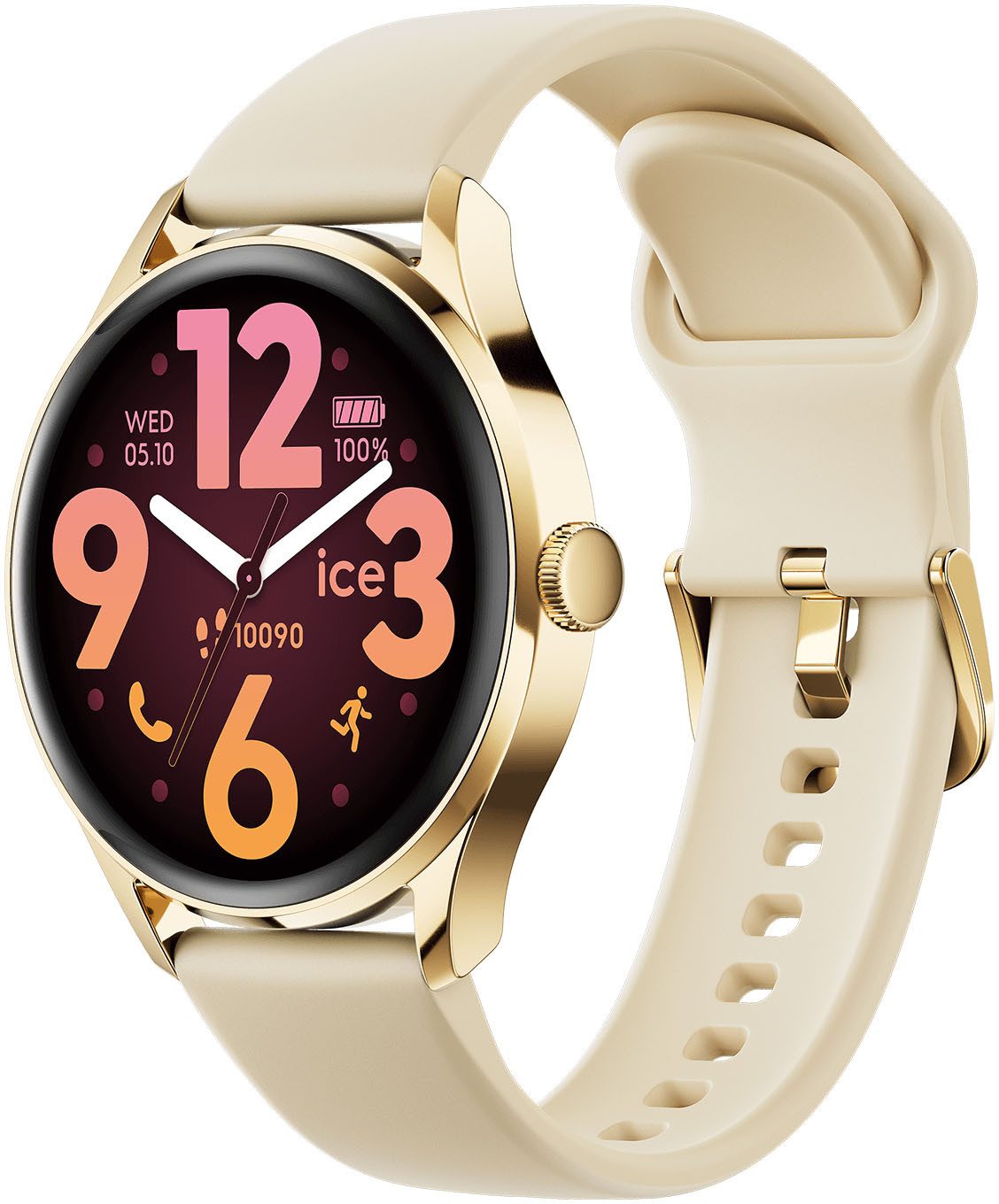 ice-watch ICE smart 3.0 - 1.2 AMOLED - GPS Smartwatch, Armbanduhr, Damenuhr, Silikonarmband,Bluetooth,Touch-Display,digital