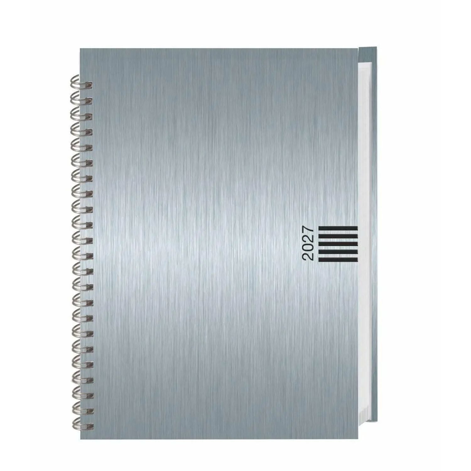 HEYE Taschenkalender Wochen-Cheftimer A5, Alu silber 2027