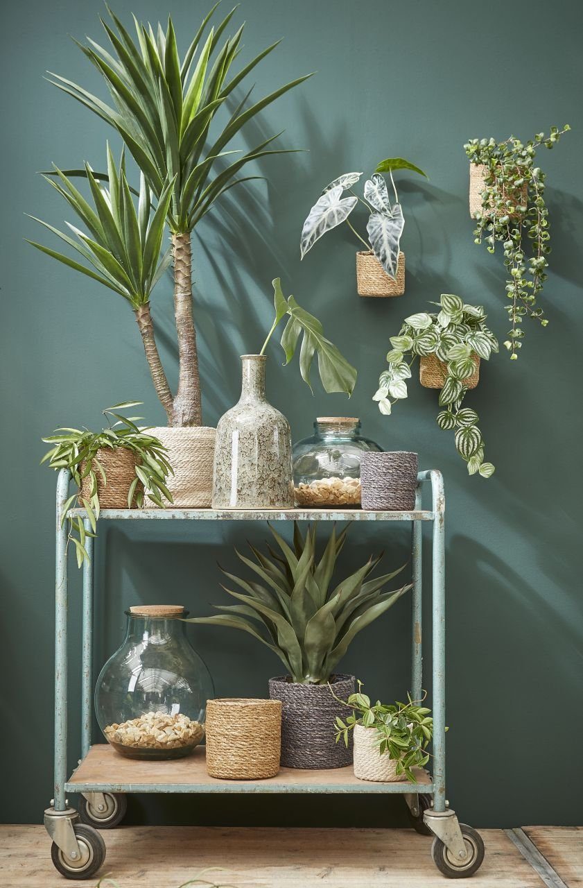 Mica Decorations Blumentopf Mica Dekorationskorb Atlantic hellbraun, 12 x 12