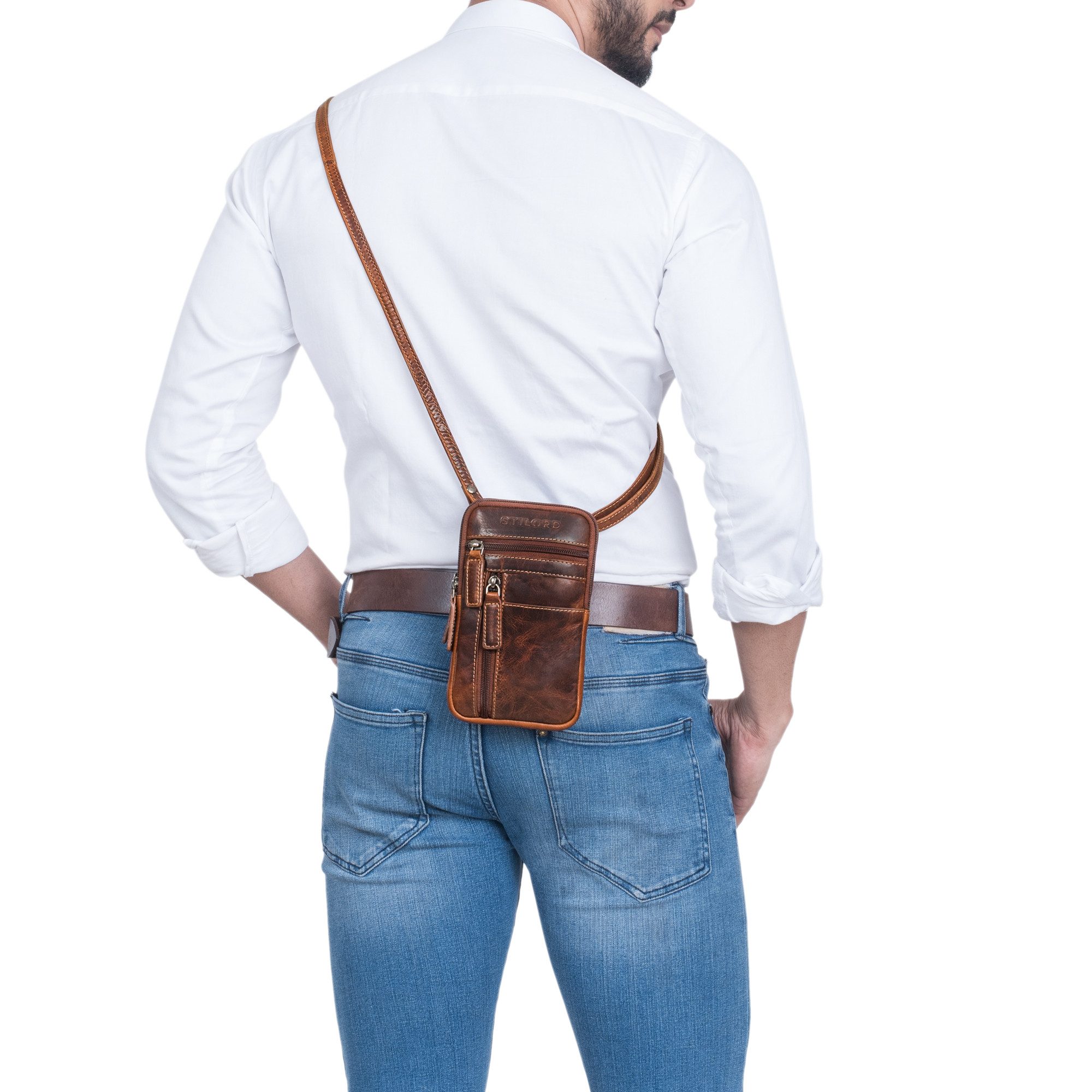 STILORD Handtasche "Asher" Leder Brustbeutel Herren günstig online kaufen