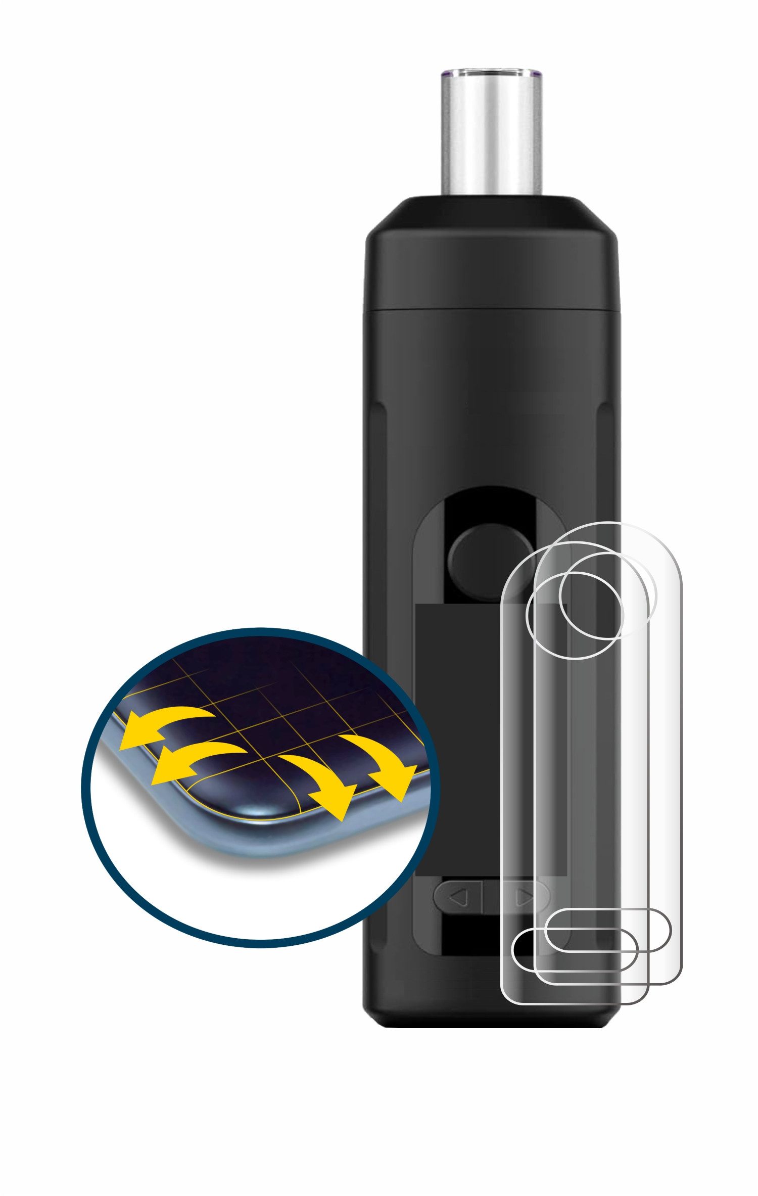 BROTECT Displayschutzfolie Fullscreen Schutzfolie für Norddampf Relict, 2 Stück, Displayschutz Folie Fullcover Klar Transparent