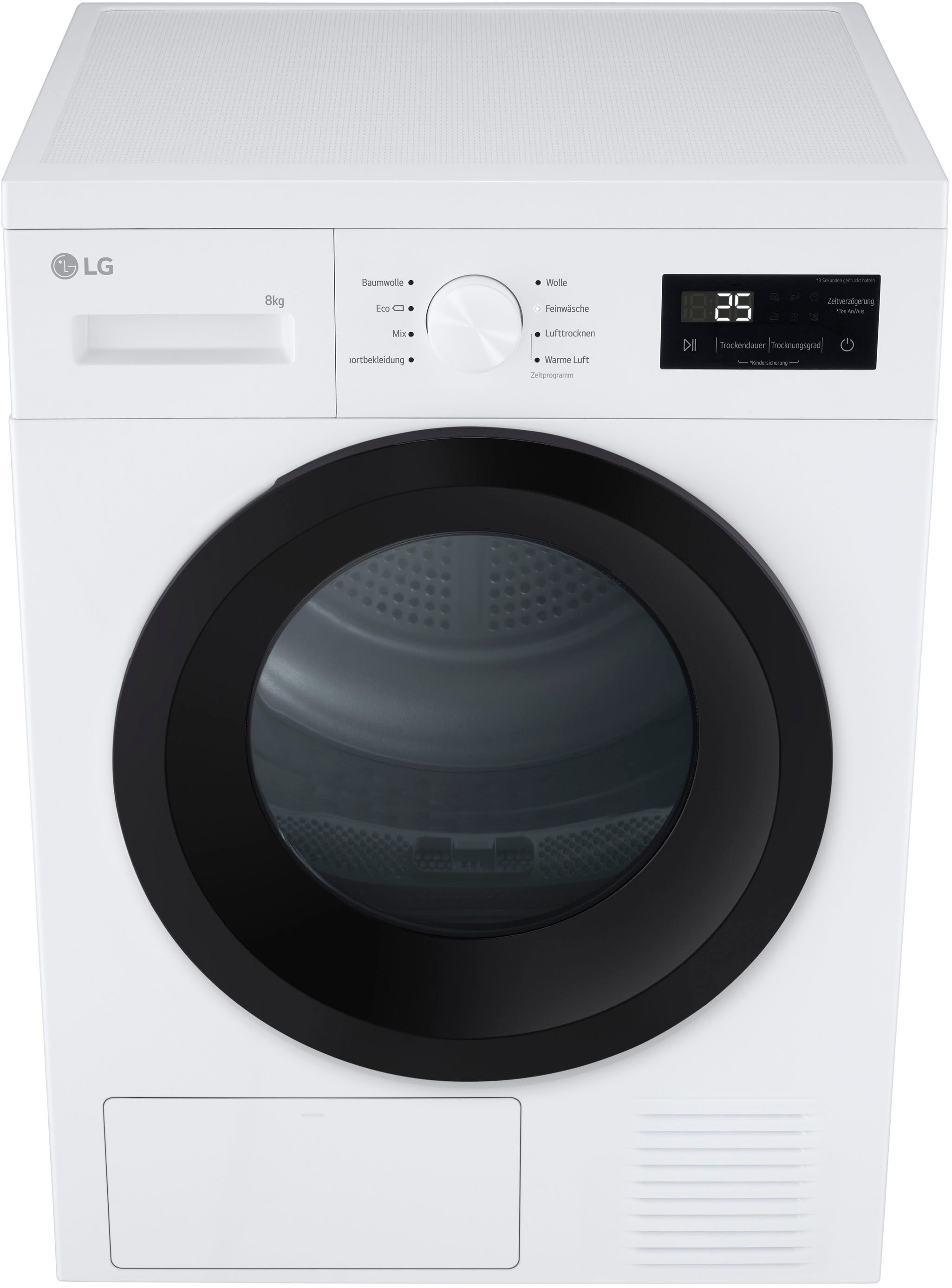 LG Wärmepumpentrockner RT80B2, Sicherheitsglastür
