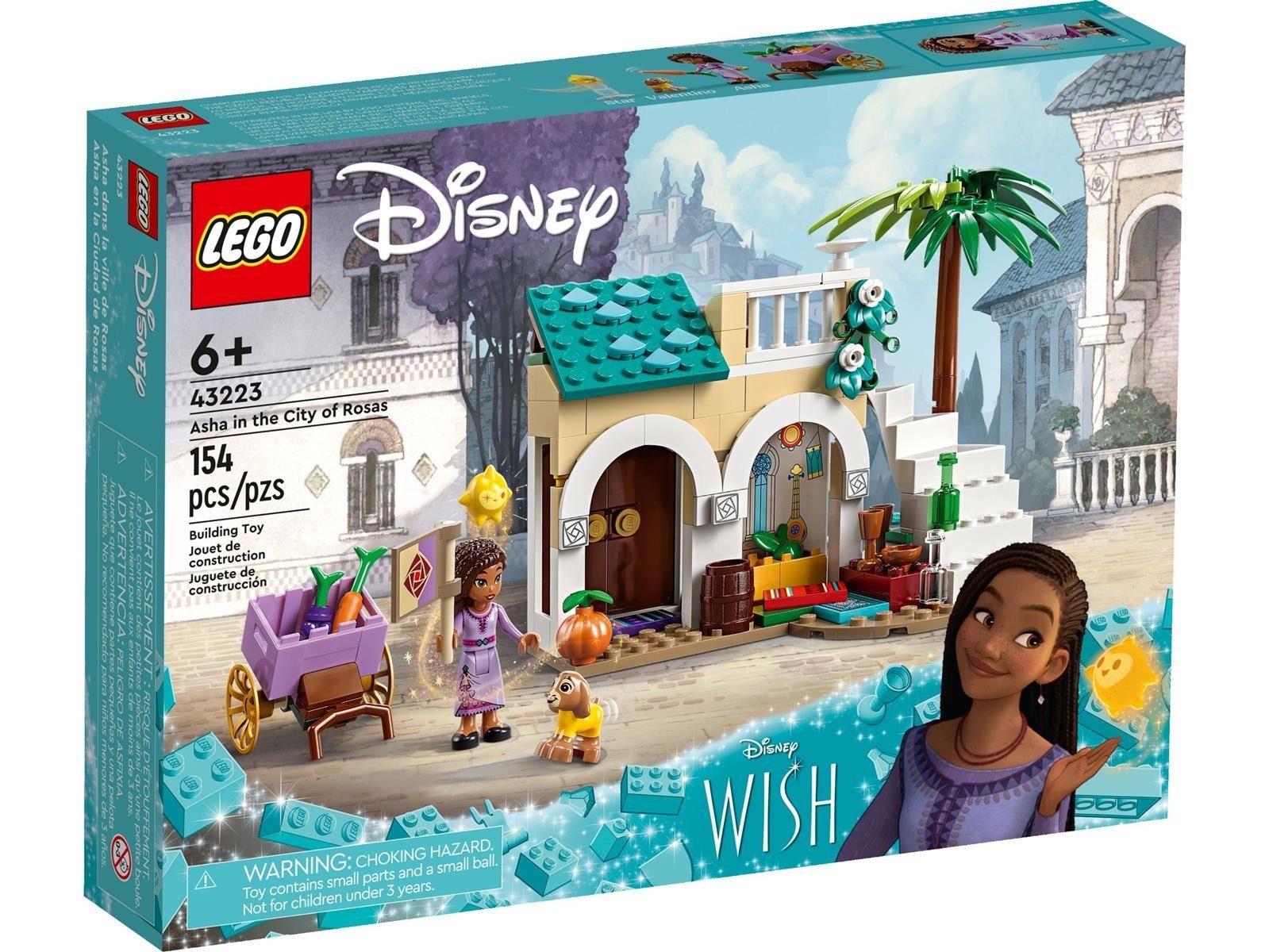 LEGO® LEGO® Disney™ 43223 Asha in der Stadt Rosas Konstruktionsspielsteine, (154 St)