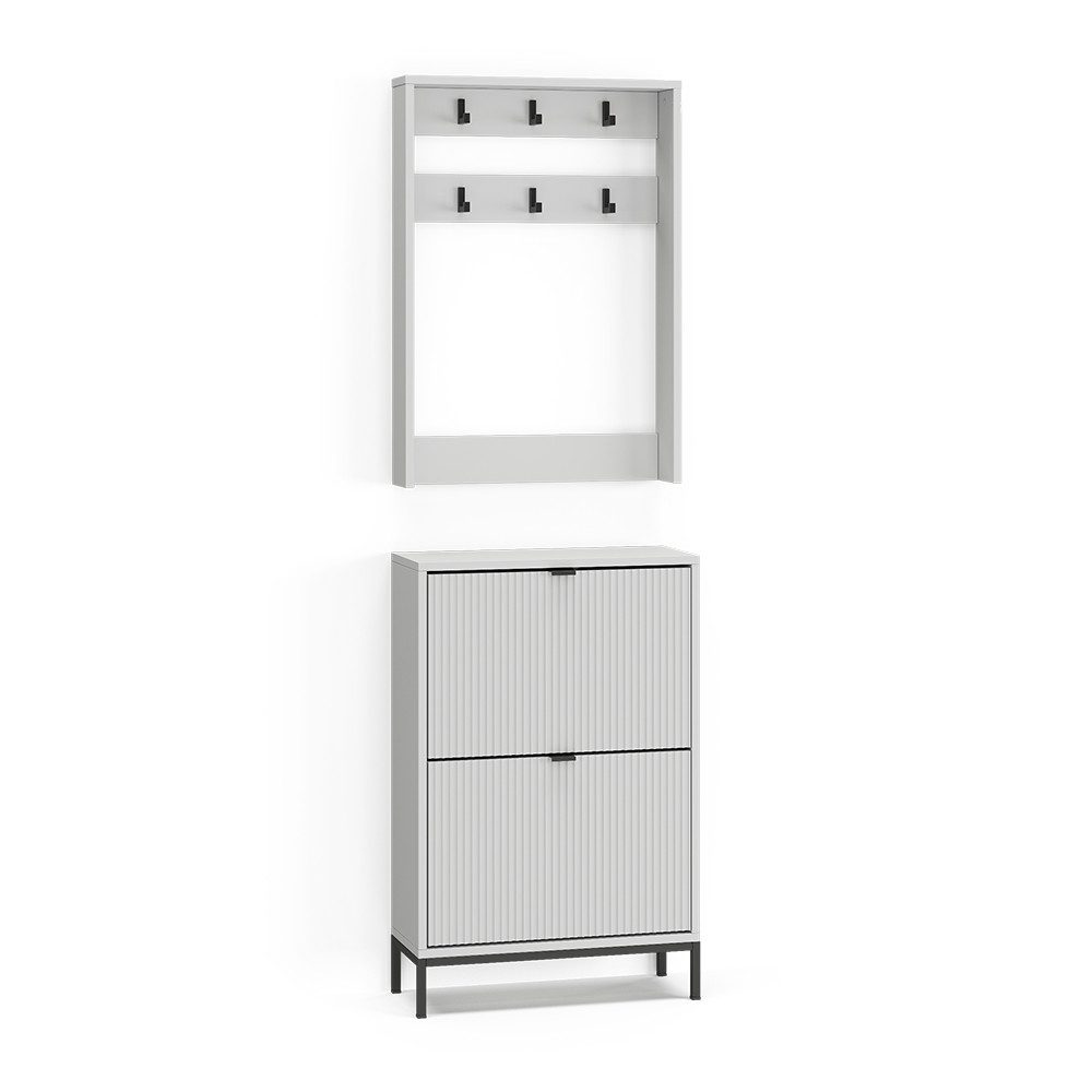 Vicco Garderoben-Set Eliza, Weiß, 60 x 92 cm Set, 2 Teile, (2-St)