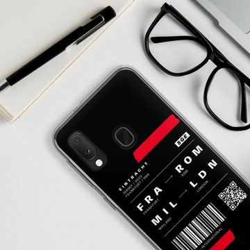 DeinDesign Handyhülle Fanartikel Flugticket Eintracht Frankfurt, Samsung Galaxy A20e Silikon Hülle Bumper Case Handy Schutzhülle