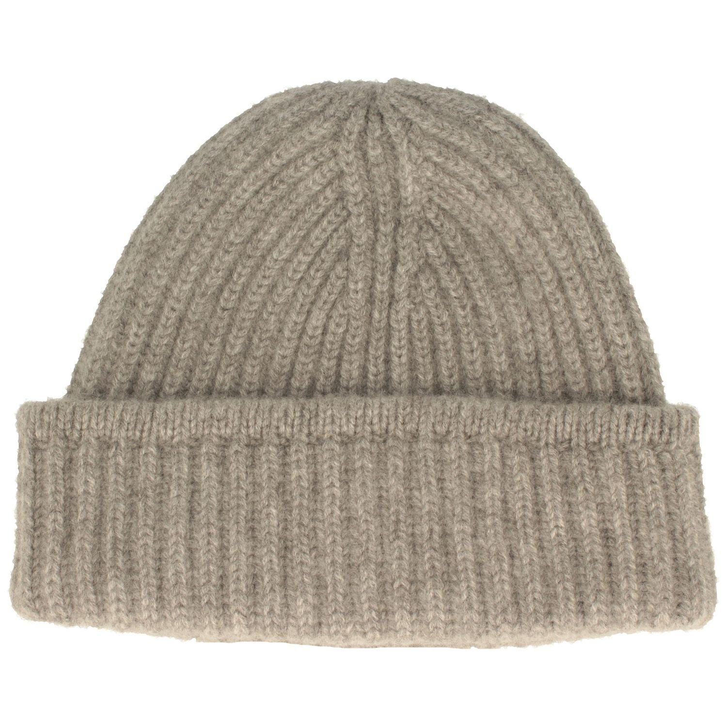 RIVIERA CASHMERE Strickmütze dicke Umschlagstrickmütze reines Kaschmir günstig online kaufen