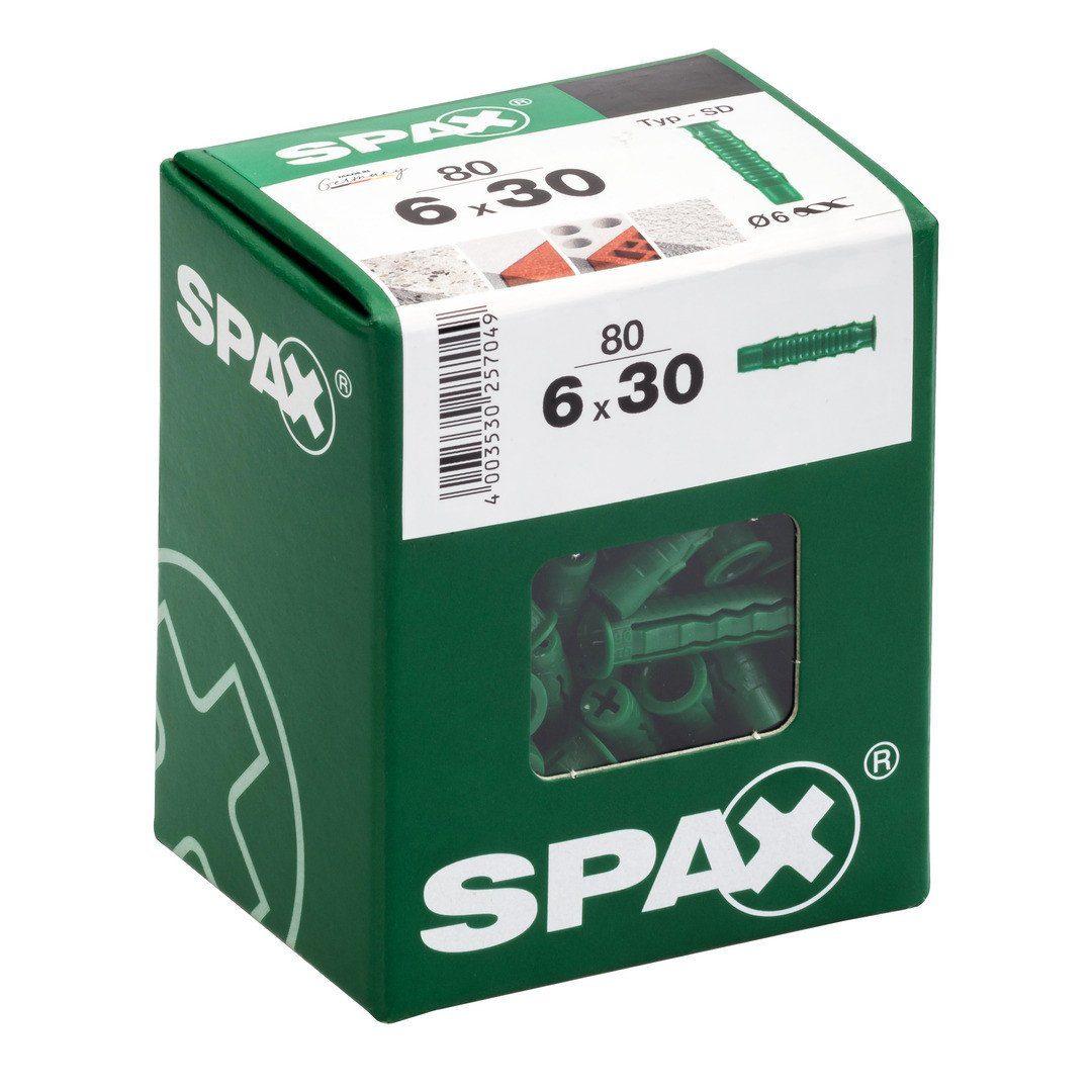 80 x Schrauben- Spax - mm und 30 Spreizdübel Dübel-Set 6.0 SPAX Stück