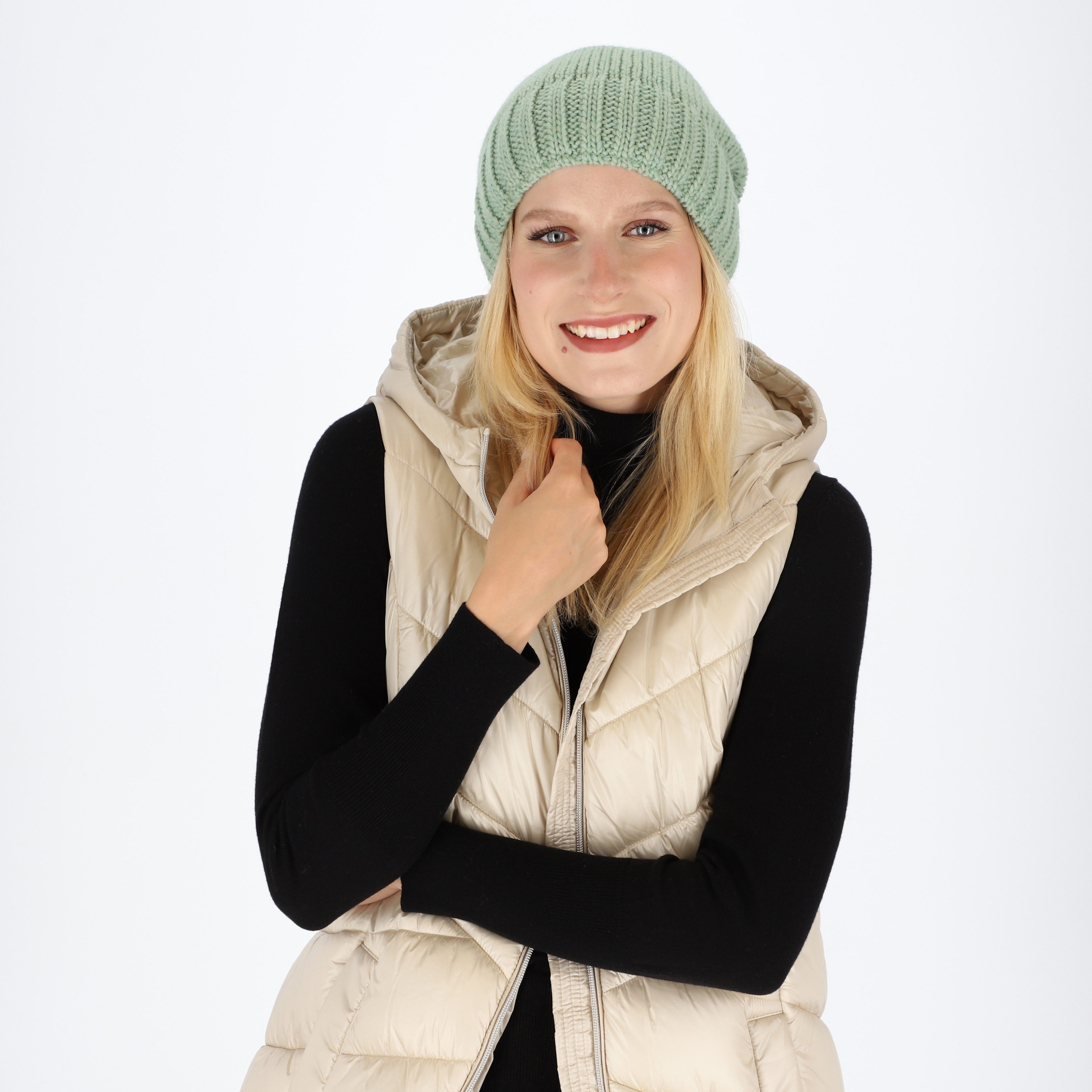 halsüberkopf Accessoires Strickmütze Beanie mit Rippe günstig online kaufen