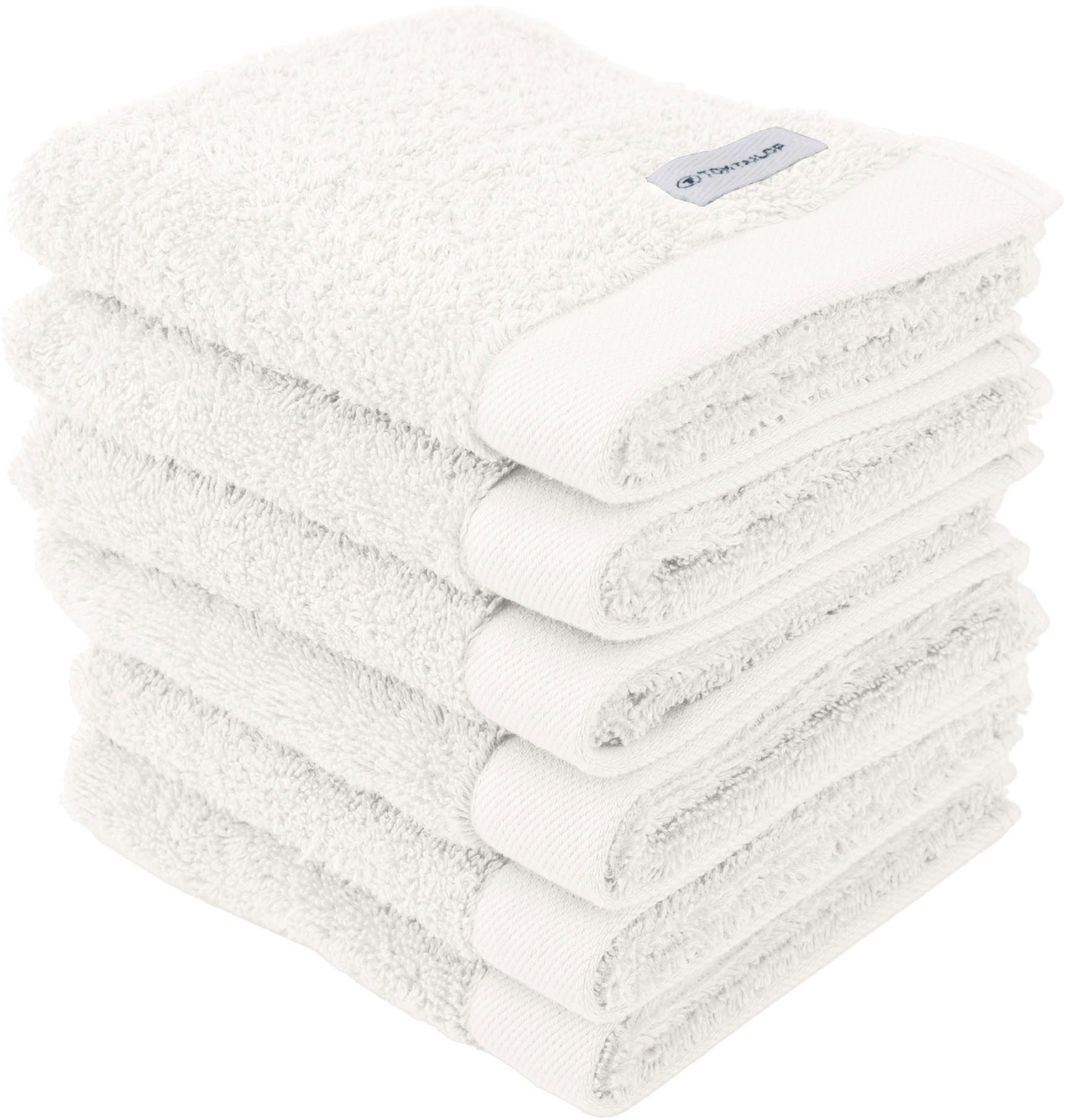TOM TAILOR HOME Gästehandtuch COLOR BATH, Frottier (6-St), 100% Baumwolle, 30x50 cm, uni, große Farbauswahl