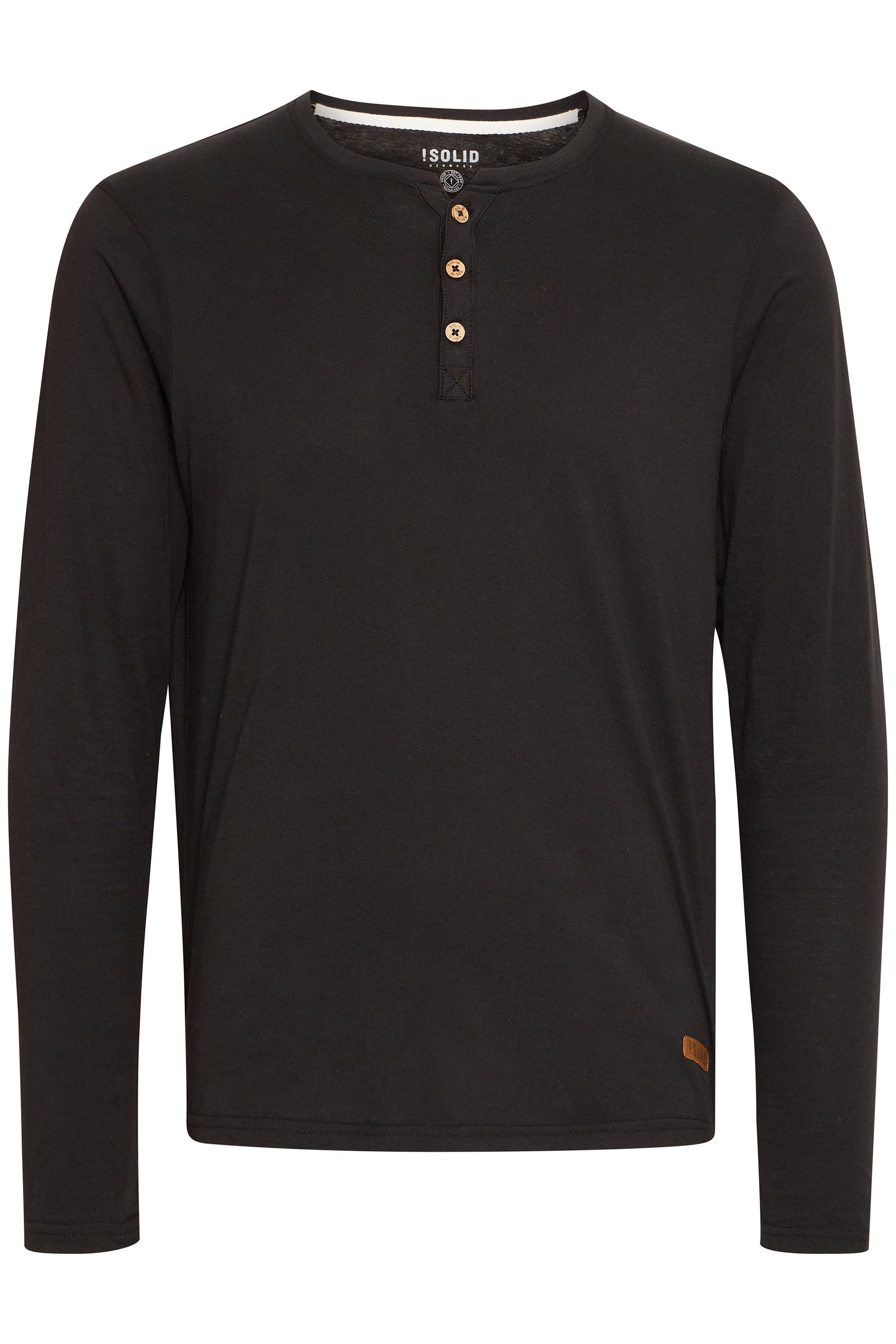 !Solid Rundhalsshirt SDVolko Klassisches Longsleeve mit Knopfleiste günstig online kaufen