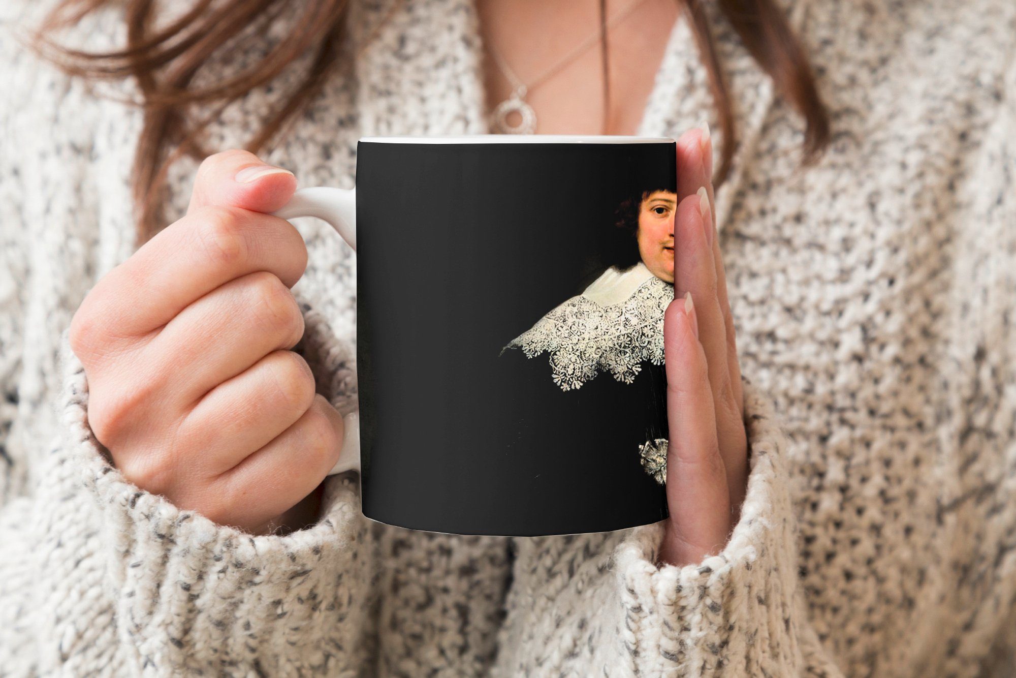 MuchoWow Tasse Tasse Kaffeetasse Kaffeebecher 350 ml Eheporträt von Marten Soolmans -, 1-tlg., Tasse, Tasse Geschenk Becher Kaffeetasse