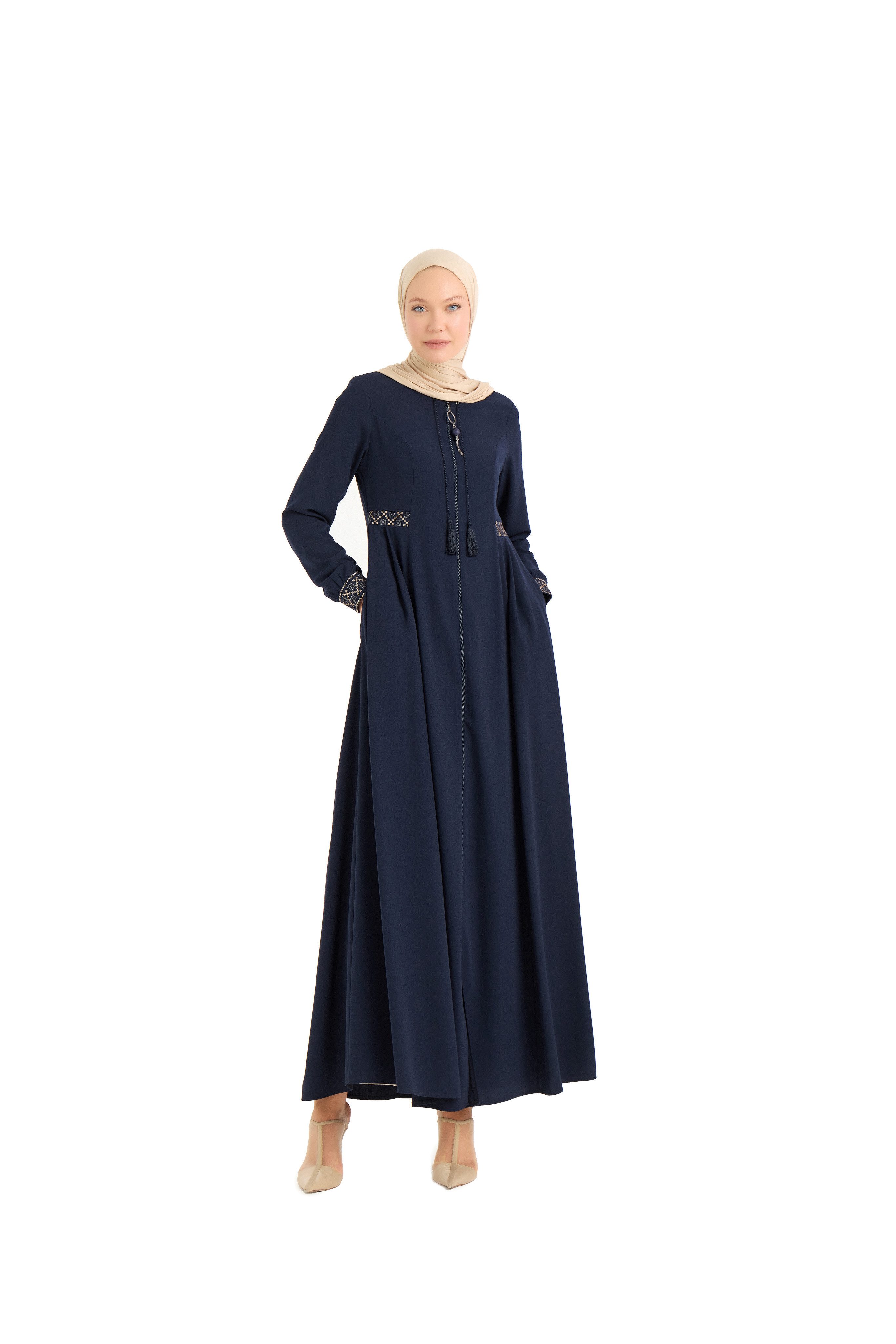 ELYANUR Maxikleid Hochwertige erweiterte Abaya