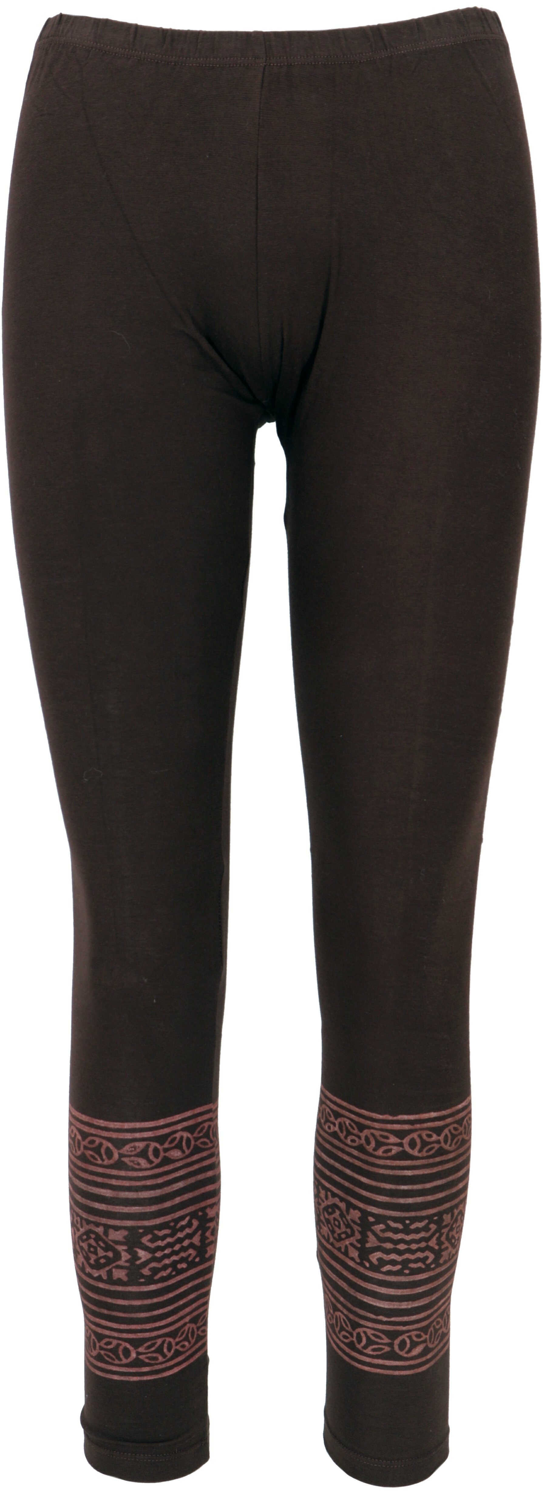 Guru-Shop Hose & Shorts Psytrance Goa Damen Leggings, bedruckte Tribal.. alternative Bekleidung