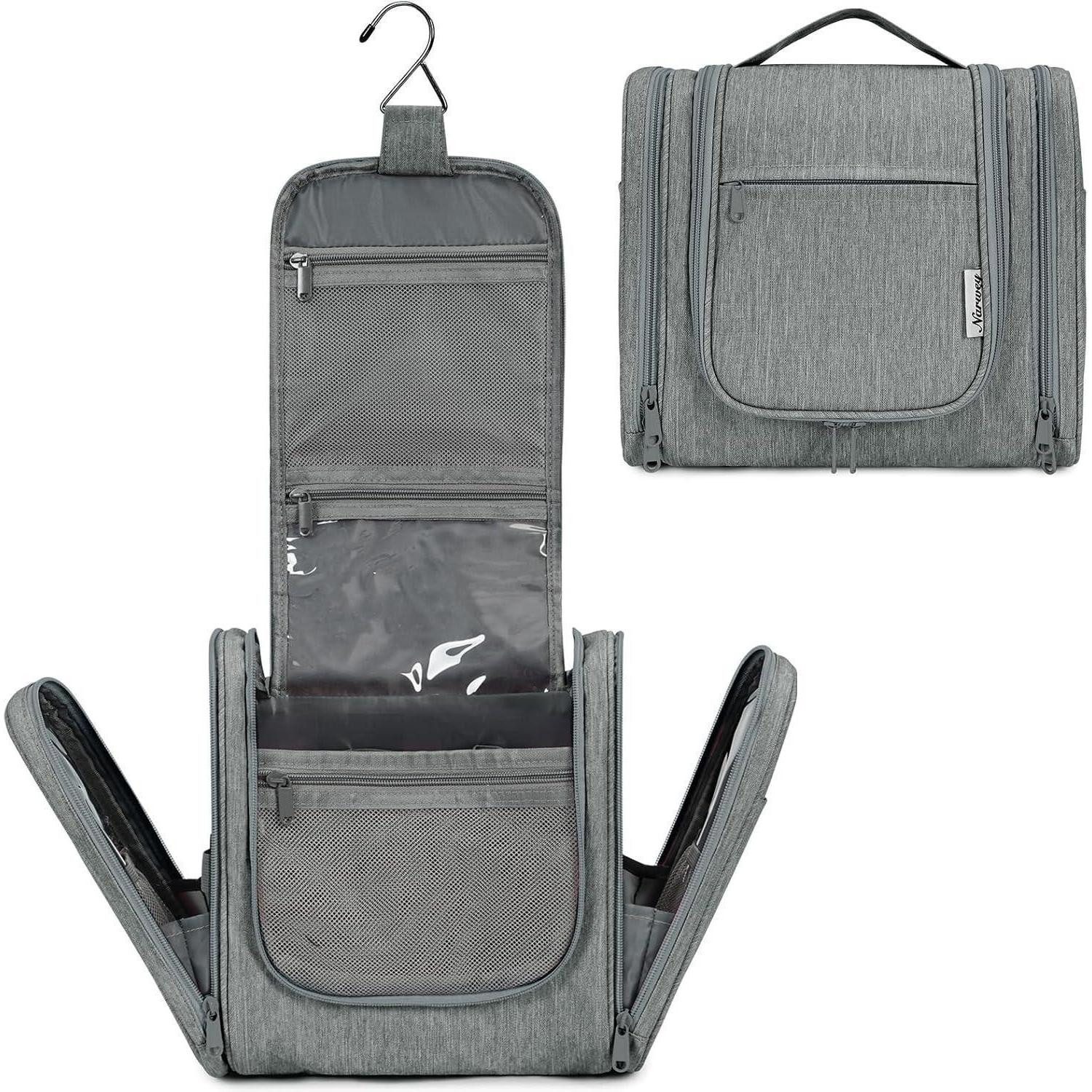 LuxusKollektion Kulturbeutel Kulturtasche Aufhängen Damen Herren Kosmetiktasche Grau B-grau