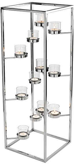 Fink Kerzenständer GUNIA, Weihnachtsdeko (1 St), aus Edelstahl und Glas, 12-flammig