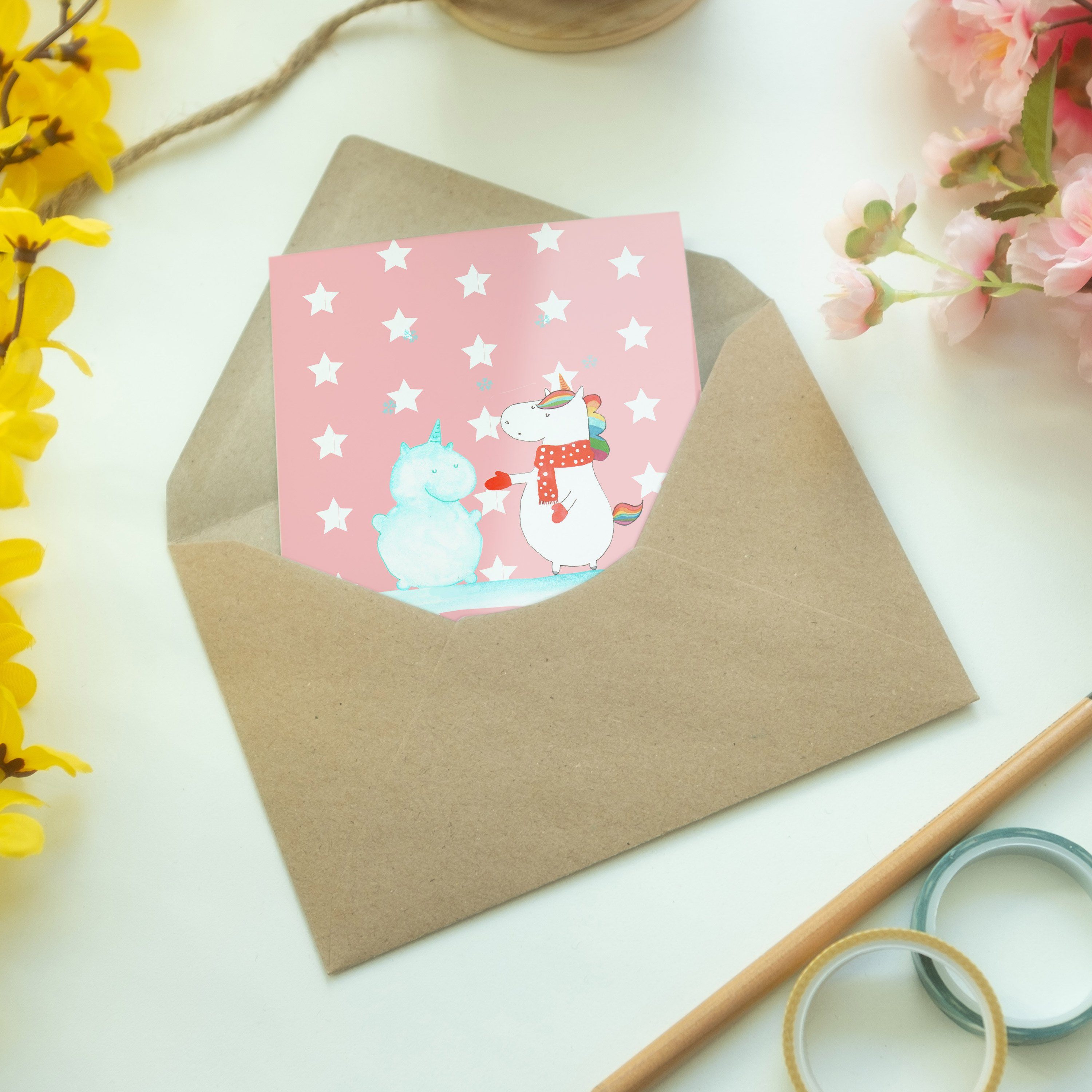 Mr. & Mrs. - Pastell - Geburtsta Kuchen, Grußkarte Panda Karte, Schneemann Einhorn Rot Geschenk