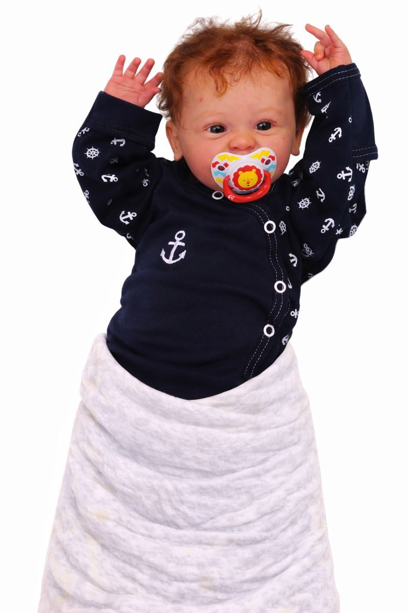 La Bortini Wickelbody Baby Body mit Kratzschutz Langarmbody mit Anker aus reiner Baumwolle, 44 50 56 62 68 74 80 86 92 98 104 110