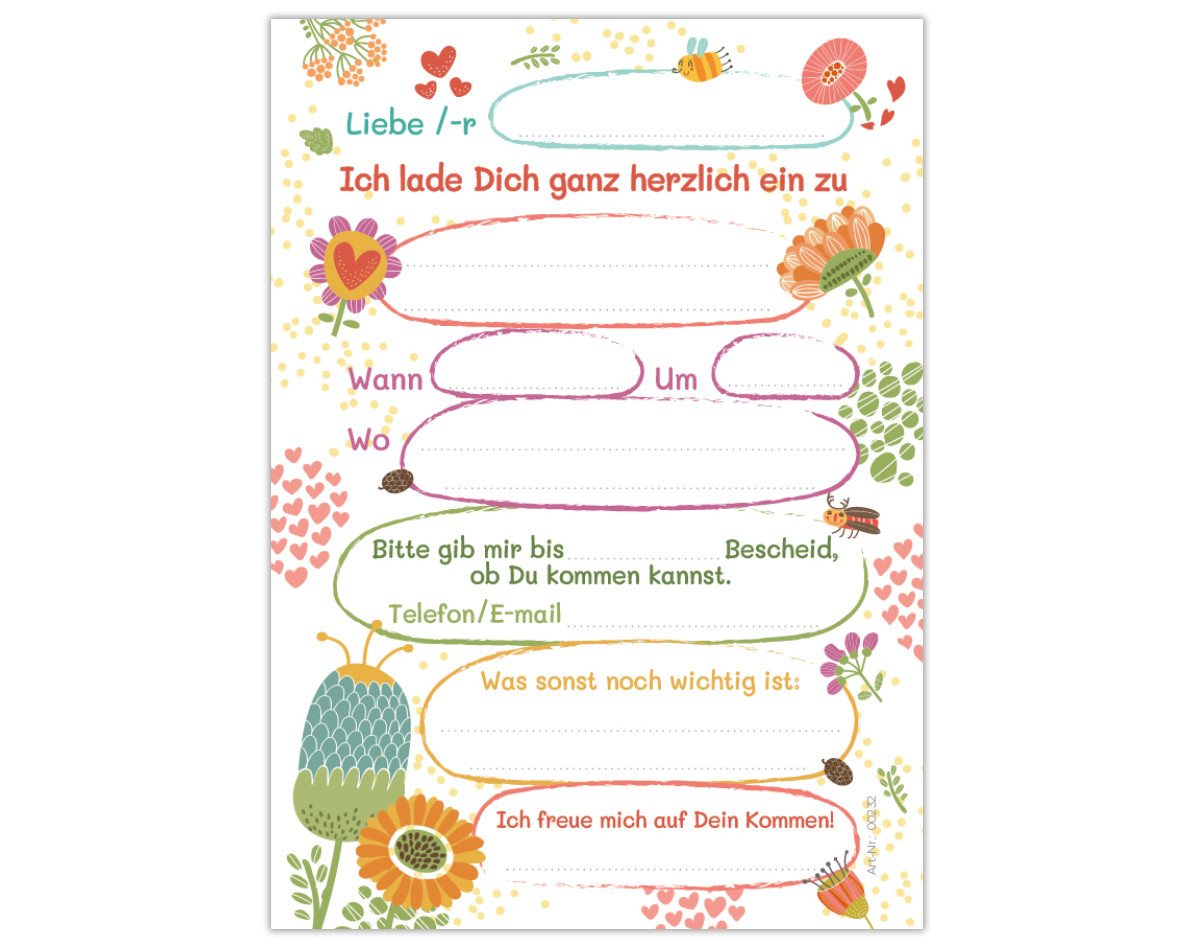 Thumbnail - JUNAPACK Einladungskarten Fee Einladungen zum Kindergeburtstag Karten Mädchen Feen, Einladungskarten mit Feen zum Geburt...