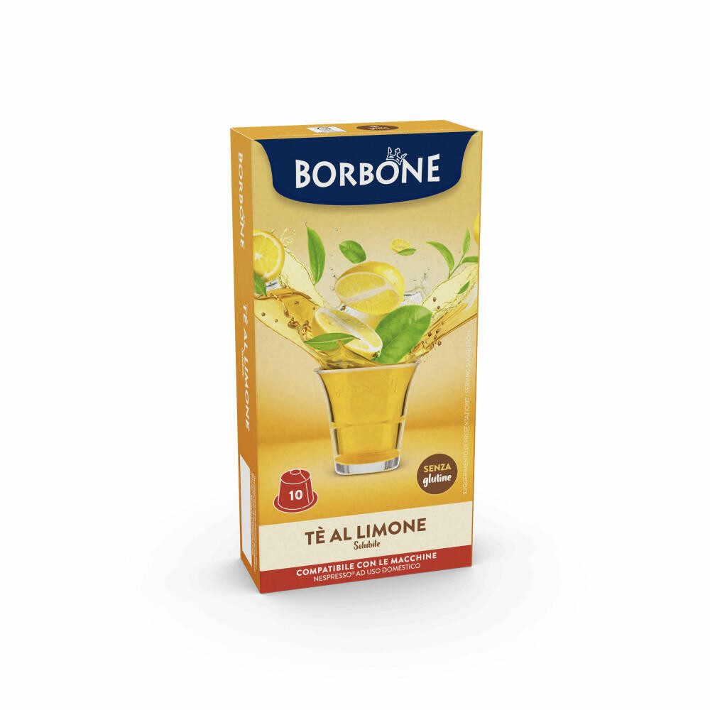 Caffè Borbone Tee Zitronentee, 10 Kapseln, Kompatibel mit dem Nespresso-Kapselsystem*