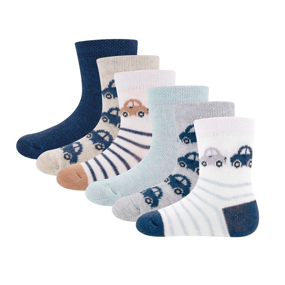 Ewers Socken Socken 6er Pack Autos/Uni (6-Paar)