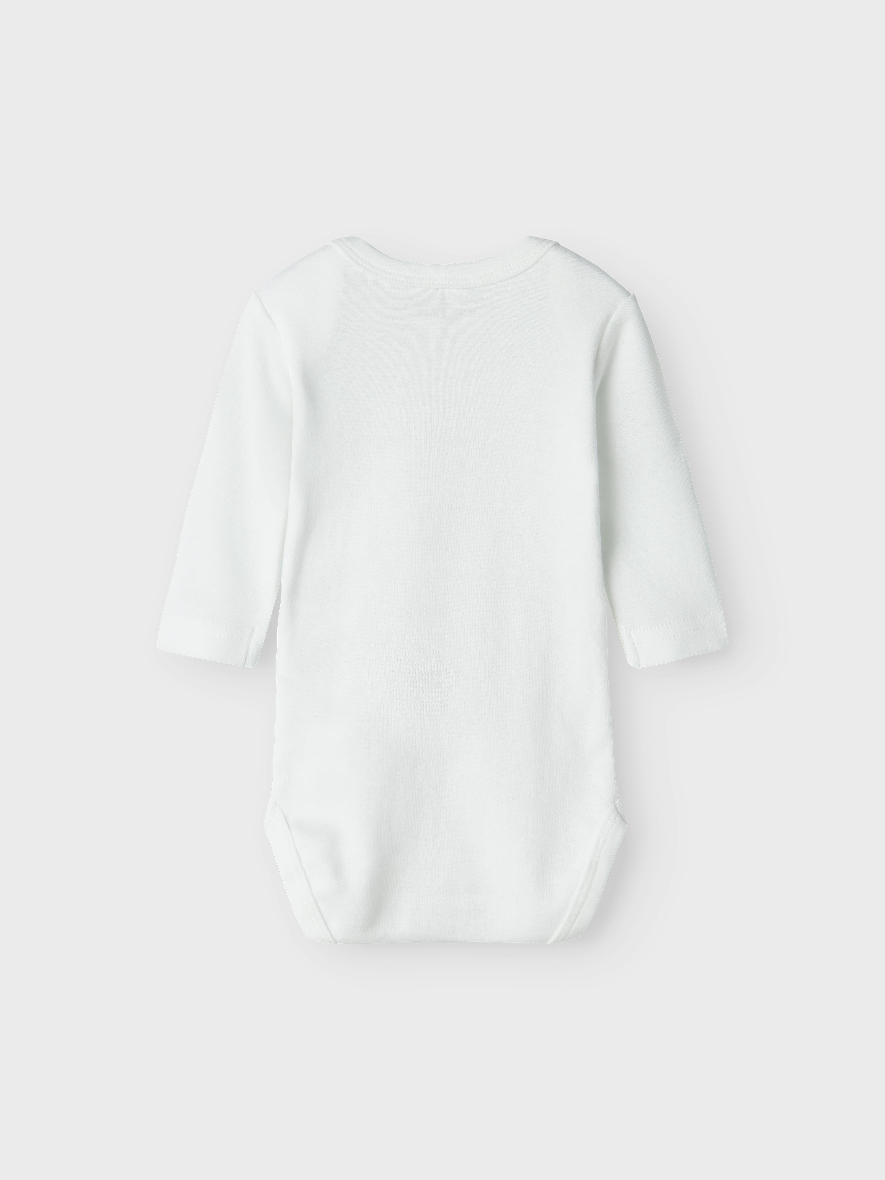 Name It Langarmbody NBFBODY für Mädchen mit Herzprint und weicher Baumwolle (Packung, 3-tlg) bedruckt, regular fit, Baumwolle, amerikanischer Ausschnitt