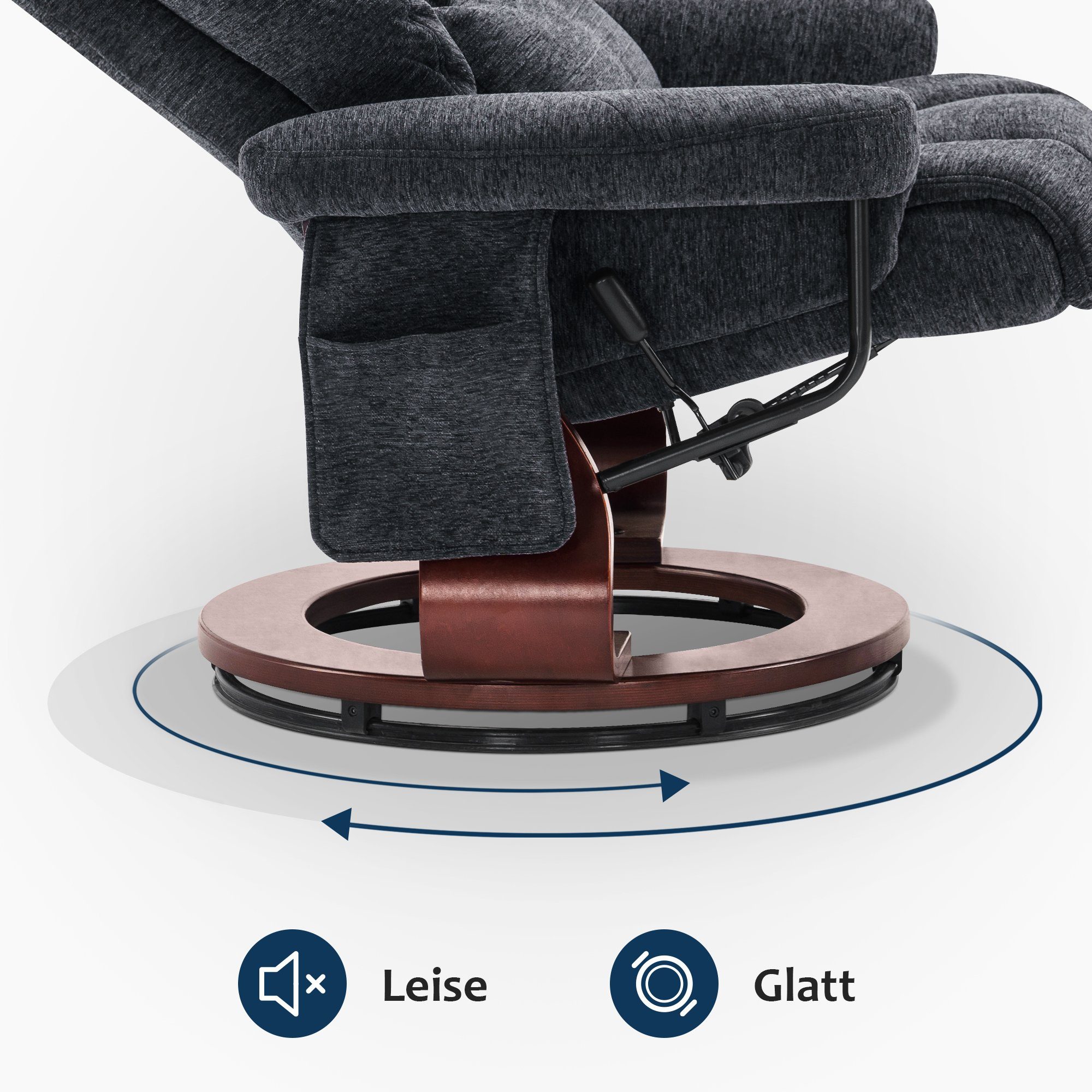 MCombo Relaxsessel M MCombo Relaxsessel mit Hocker, Fernsehsessel, 9066, mit Relaxfunktion