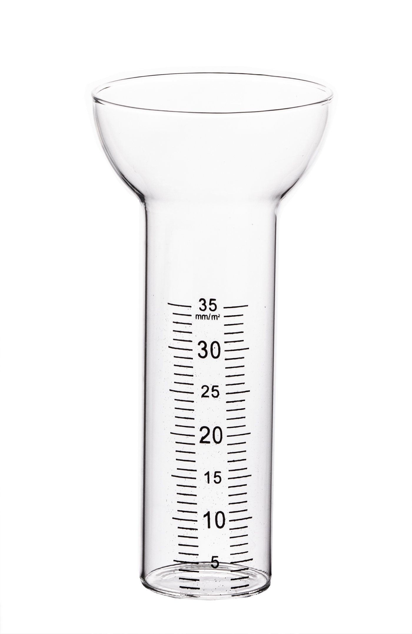 BigDean Niederschlagsmesser Für 1-35 mm Messungen Einfach abzulesen aus  Glas Regenmesser