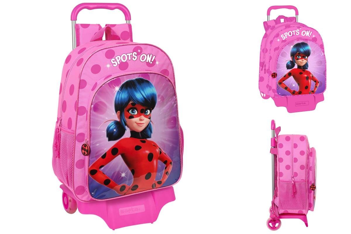 Lady Bug Rucksack Kinder-Rucksack mit Rädern Ladybug Pink 33 x 42 x 14 cm