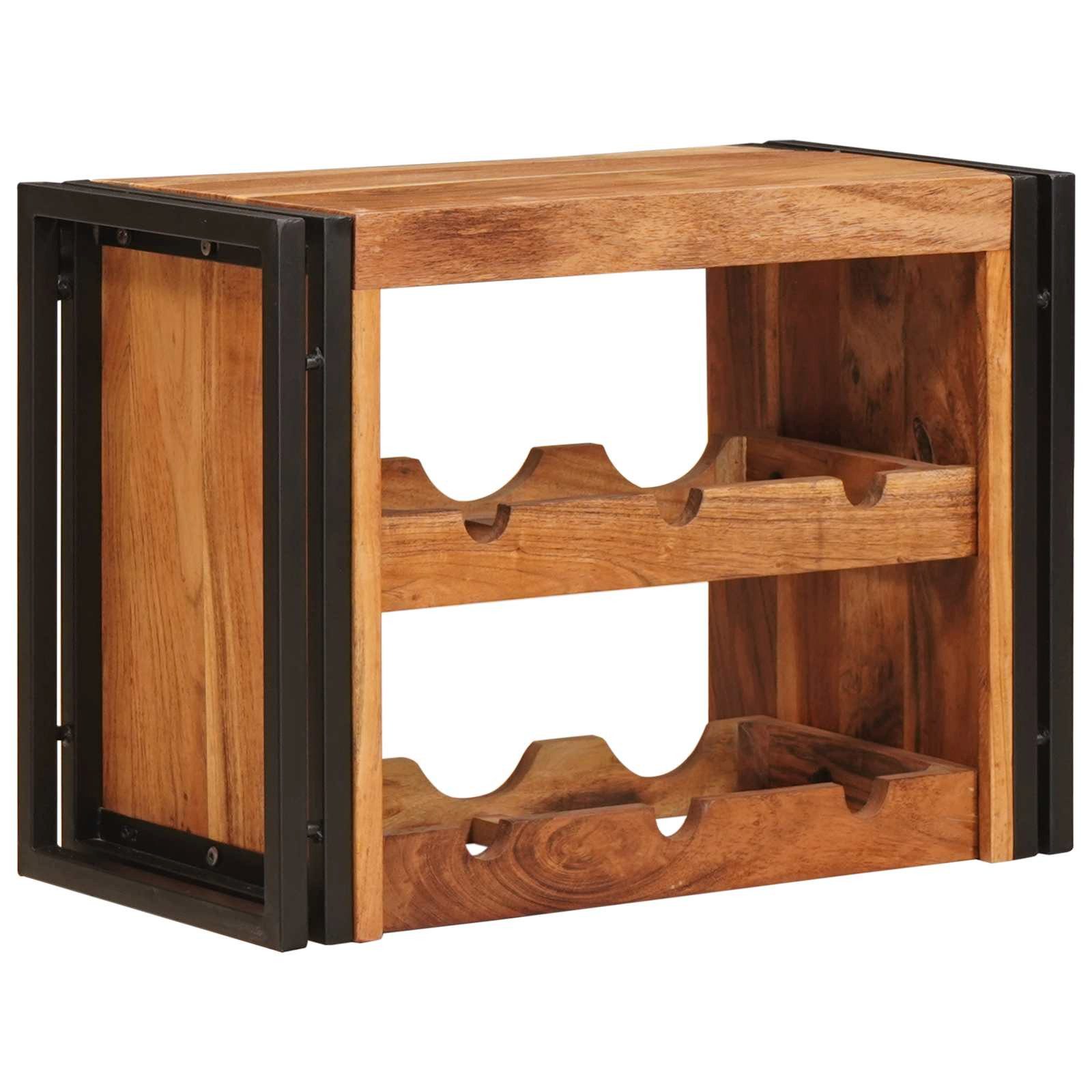 vidaXL Weinregal Weinregal Braun 60 x 45 x 33 cm Massivholz, 1-tlg.