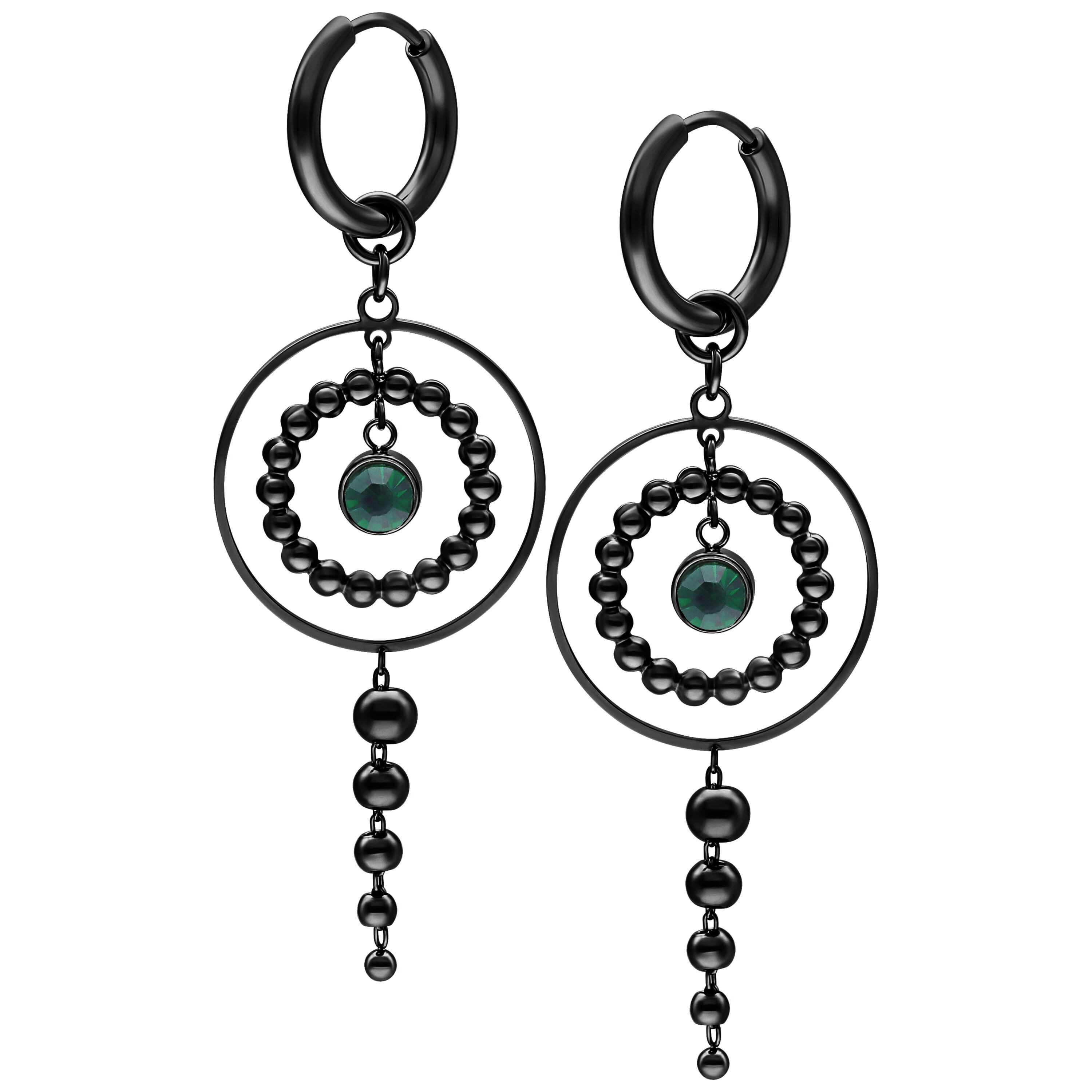 Paar Ohrhänger Little Aurora Hoops (pair) - Schwarz