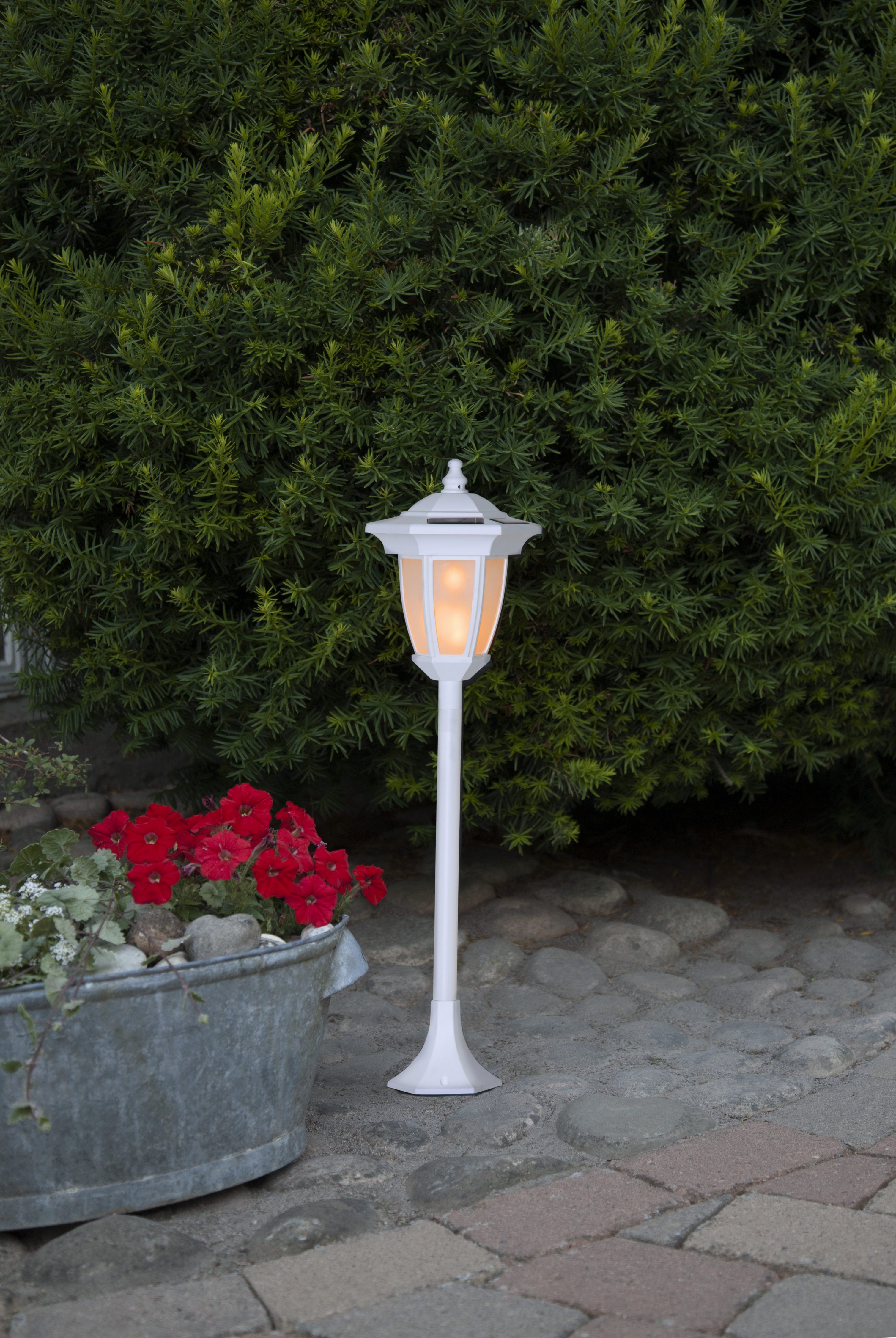 STAR TRADING LED Solarleuchte Solarlampe Flame, Tageslichtsensor, LED fest integriert, Extra-Warmweiß, mit Flammen-Effekt als Hänge-, Tisch-, Boden- oder Wegleuchte