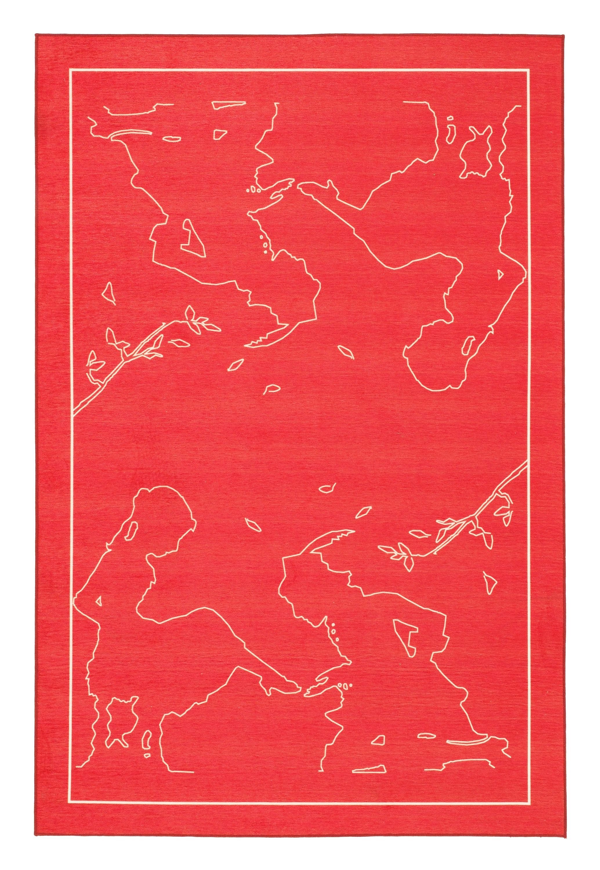 grimmliis Kinderteppich grimmliis Märchenteppich Aschenputtel rot 80x150, rechteckig