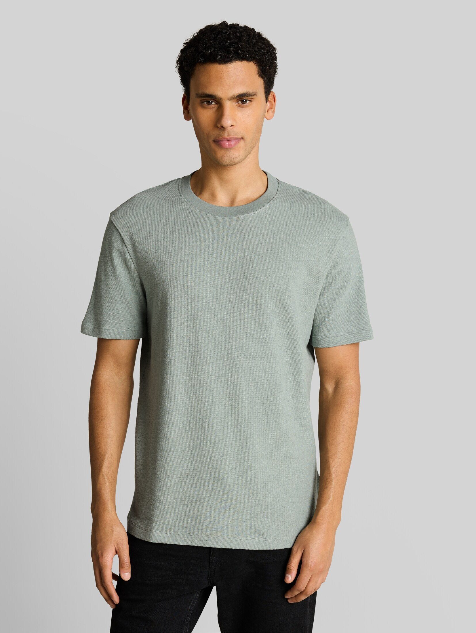 TOM TAILOR Denim T-Shirt T-Shirt Terry T-Shirt aus Baumwolle
