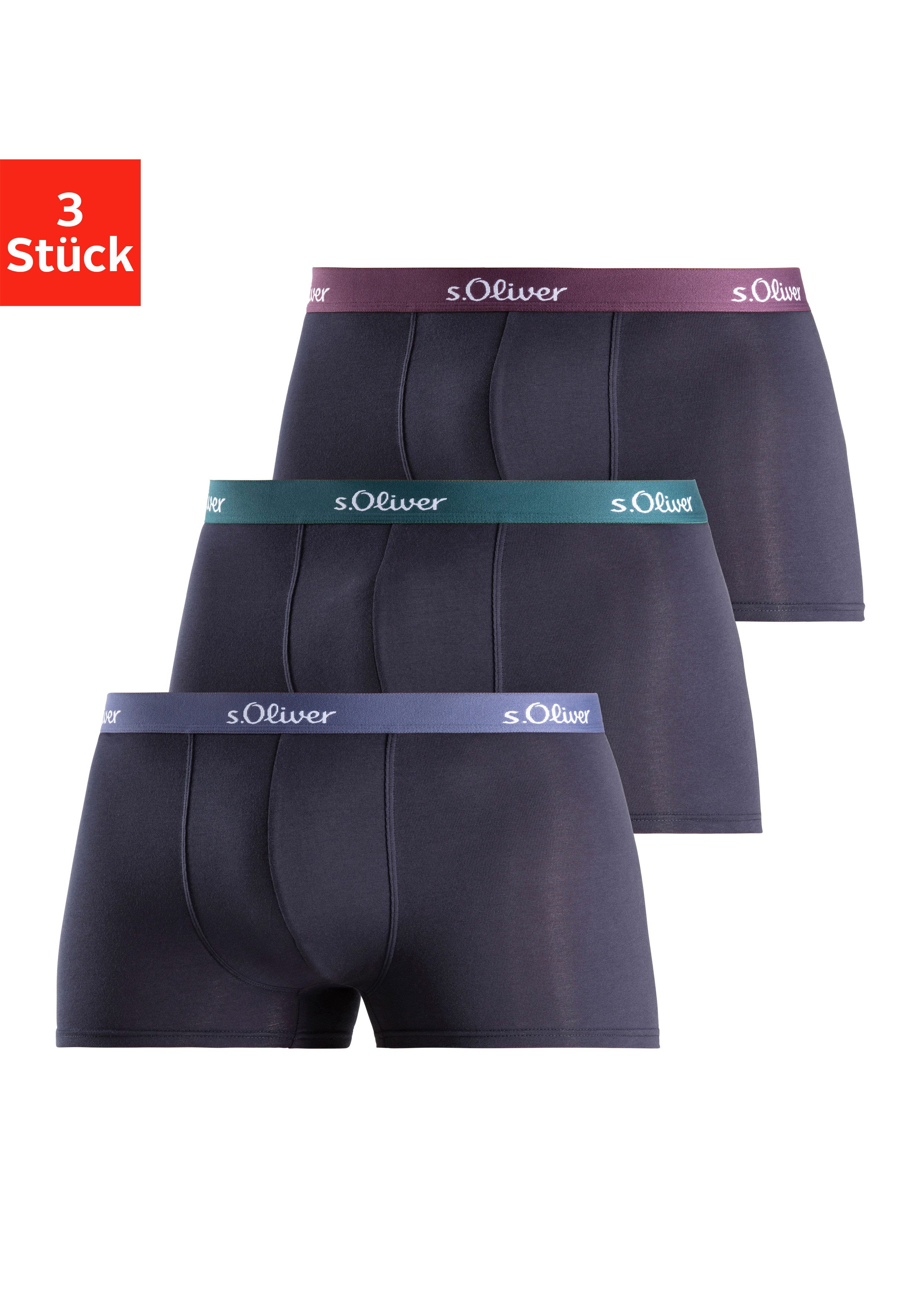 s.Oliver Boxer Boxershorts für Herren (3-St), günstig online kaufen