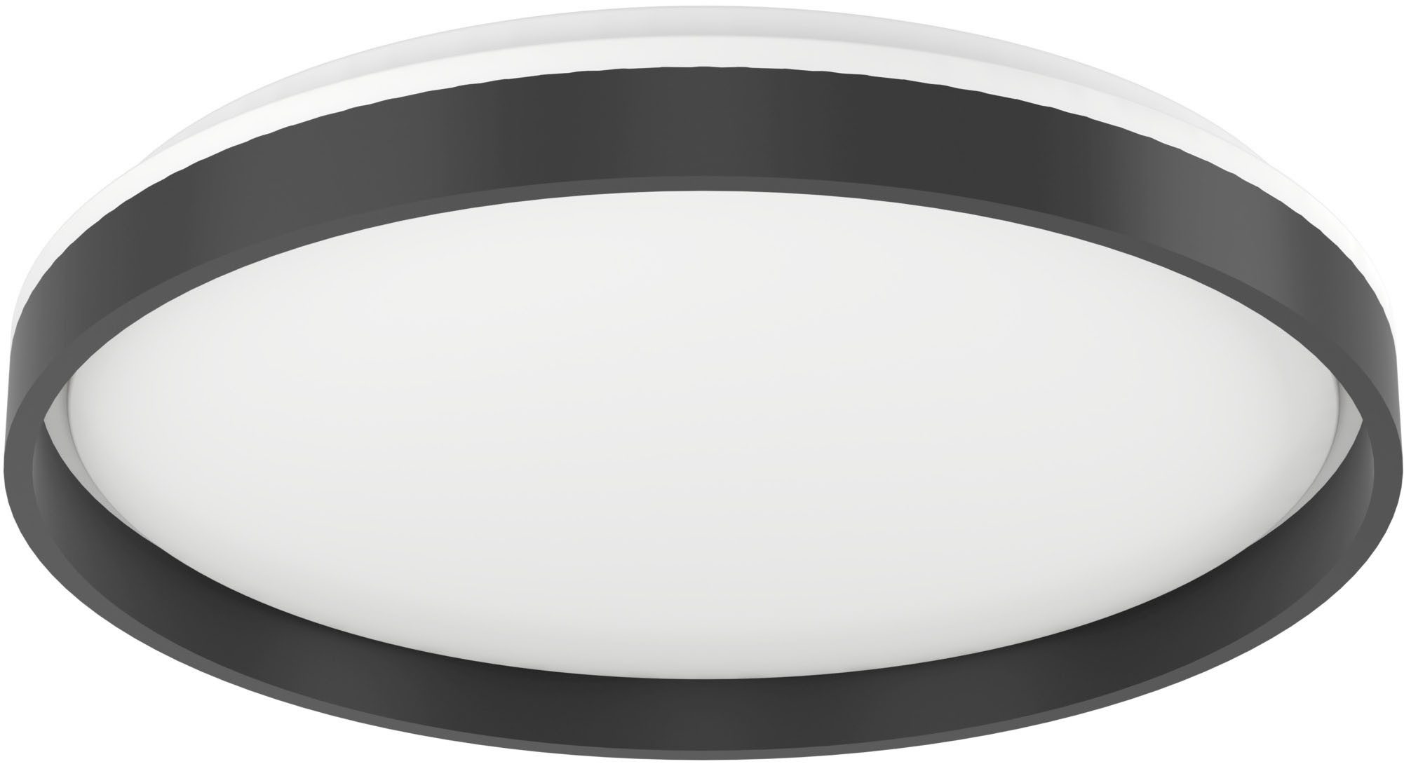 EGLO LED Deckenleuchte MOSCHETTINO-Z Deckenlampe, Disco-Modus, ZigBee 3.0, Wohnzimmerlampe, CCT - über Fernbedienung, Dimmer, Dimmfunktion, Farbsteuerung, Farbwechsel, Fernbedienung, Infrarot inkl., Memoryfunktion, Nachtlichtfunktion, RGB, Smart Home, Timerfunktion, Weckerfunktion, dimmbar über Fernbedienung, mehrere Helligkeitsstufen, LED wechselbar, RGB, warmweiß - kaltweiß, Fernbedienung inkl., App / Sprachsteuerung Alexa, H:7,9cm x D:49,1cm