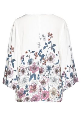 LASCANA Schlupfbluse mit Blumenprint und Trompetenärmeln, Blusenshirt, sommerlich