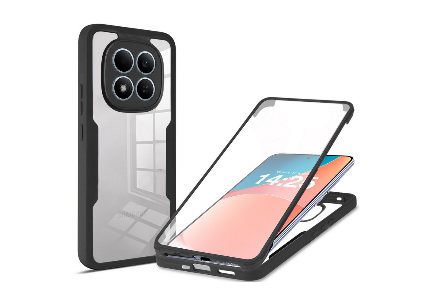 Tec-Expert Handyhülle 360 Grad Handy Hülle für Xiaomi Redmi Note 15 Pro 5G 6.83 Zoll, 6.83, Rundum Schutz Cover Case Bumper robust Vollschutz