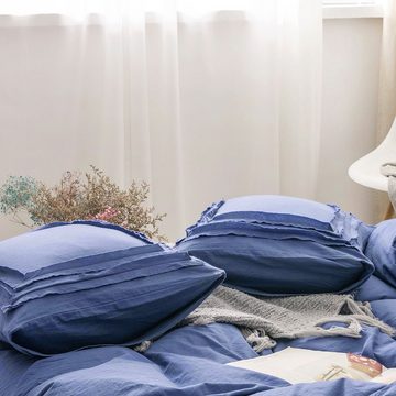 Bettwäsche »Baumwolle«, Delien, Bettwäsche mit Falten Design Uni 4-Jahreszeiten-Bettwäsche Set