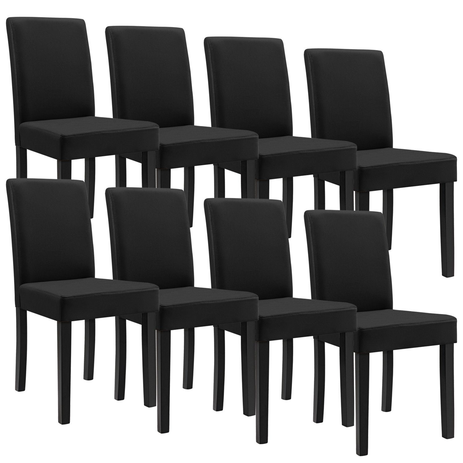 en.casa Esszimmerstuhl (8 St), »Muonio« 8er Set Polsterstühle Kunstleder in günstig online kaufen