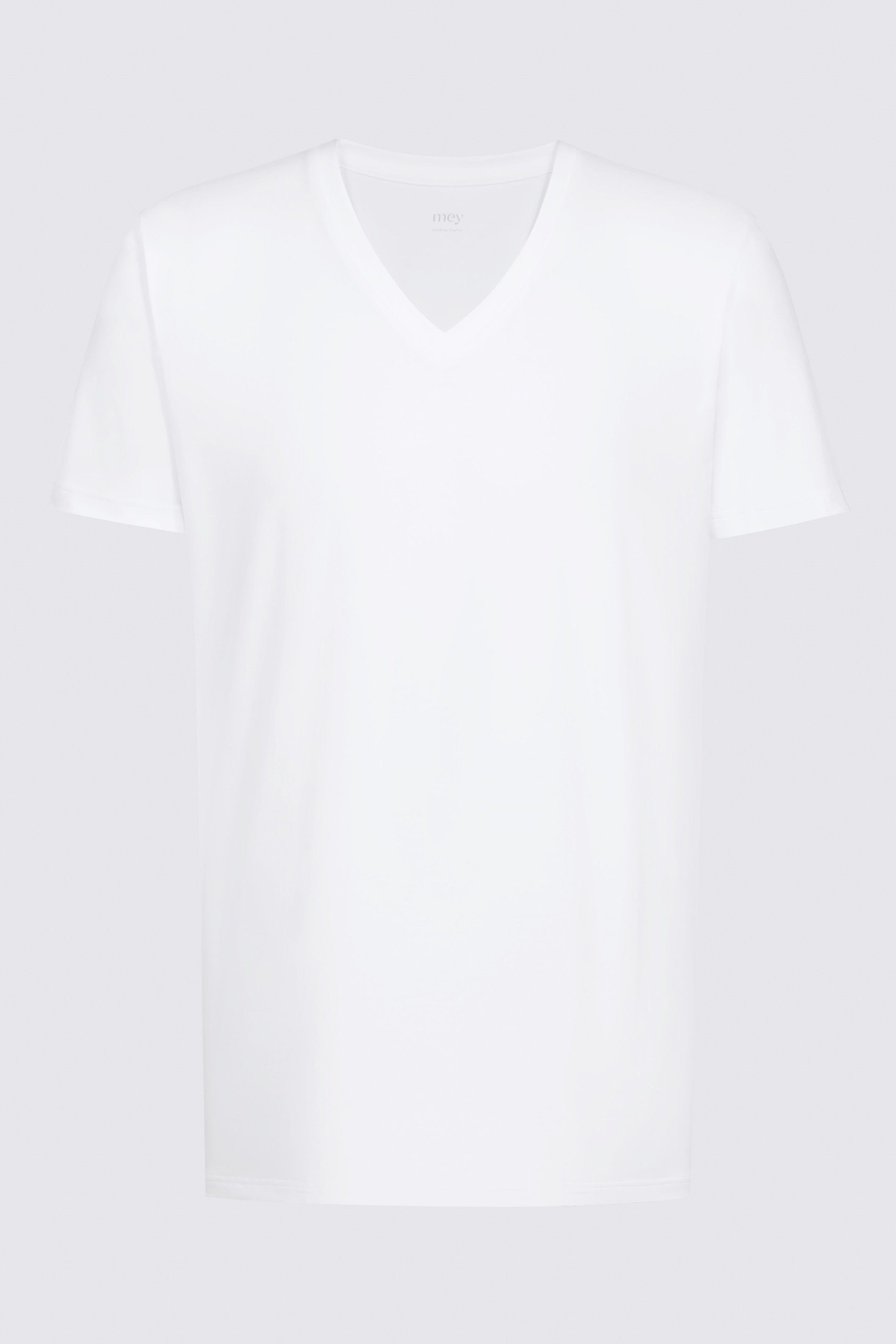 V-Shirt Mey Weiss Dry Colour Uni (1-tlg) Cotton Serie