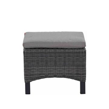 Siena Garden Gartenlounge-Hocker Corido, Dining Fußhocker Polyrattan, Untergestell Aluminium, inkl. Sitzkissen