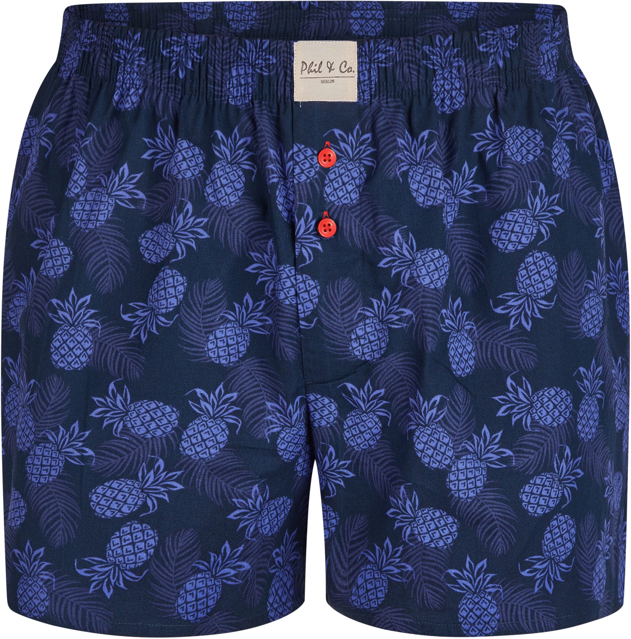 Phil & Co. Boxershorts 6 Phil & Co. Berlin Webboxer Herren american Boxer Boxershorts Shorts (1-St)