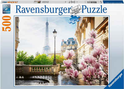 Ravensburger Puzzle Frühling in Paris, 500 Puzzleteile, Made in Germany; FSC®- schützt Wald - weltweit