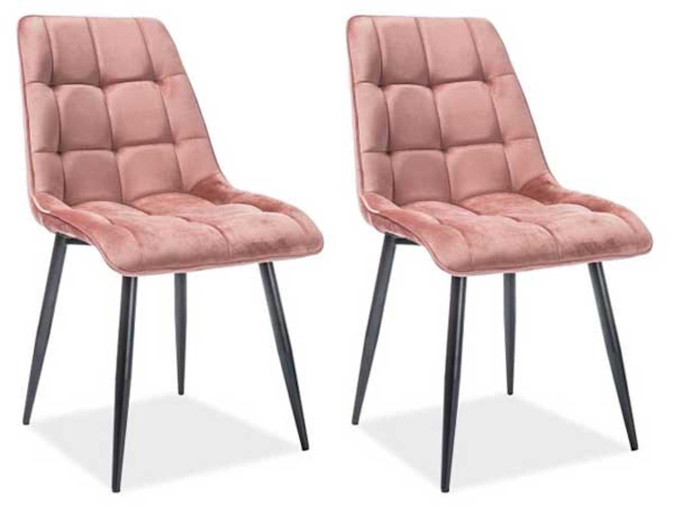 Feldmann-Wohnen Esszimmerstuhl Chic (2 St), altrosa 2er Set