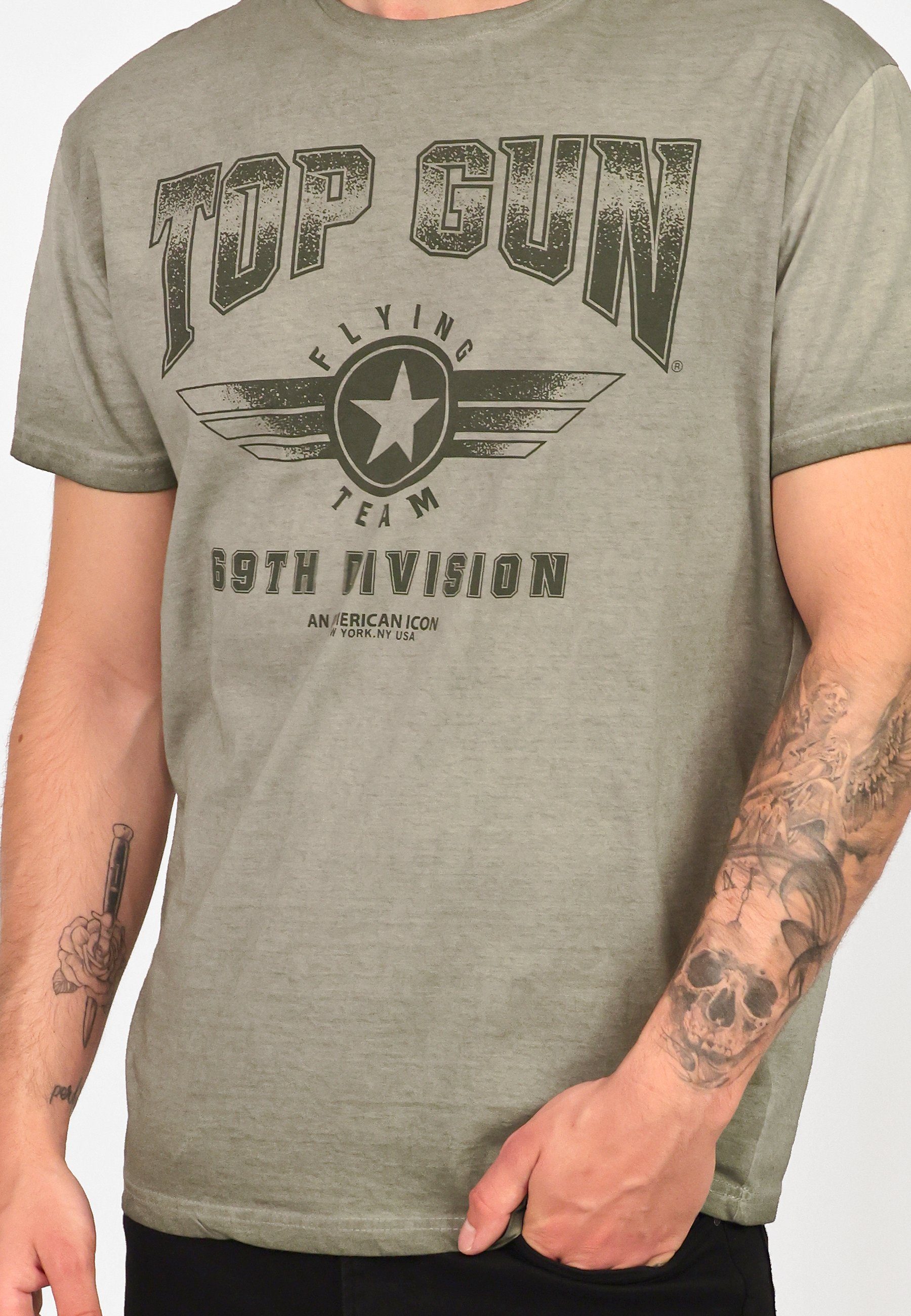 oliv TOP TG20212105 GUN T-Shirt